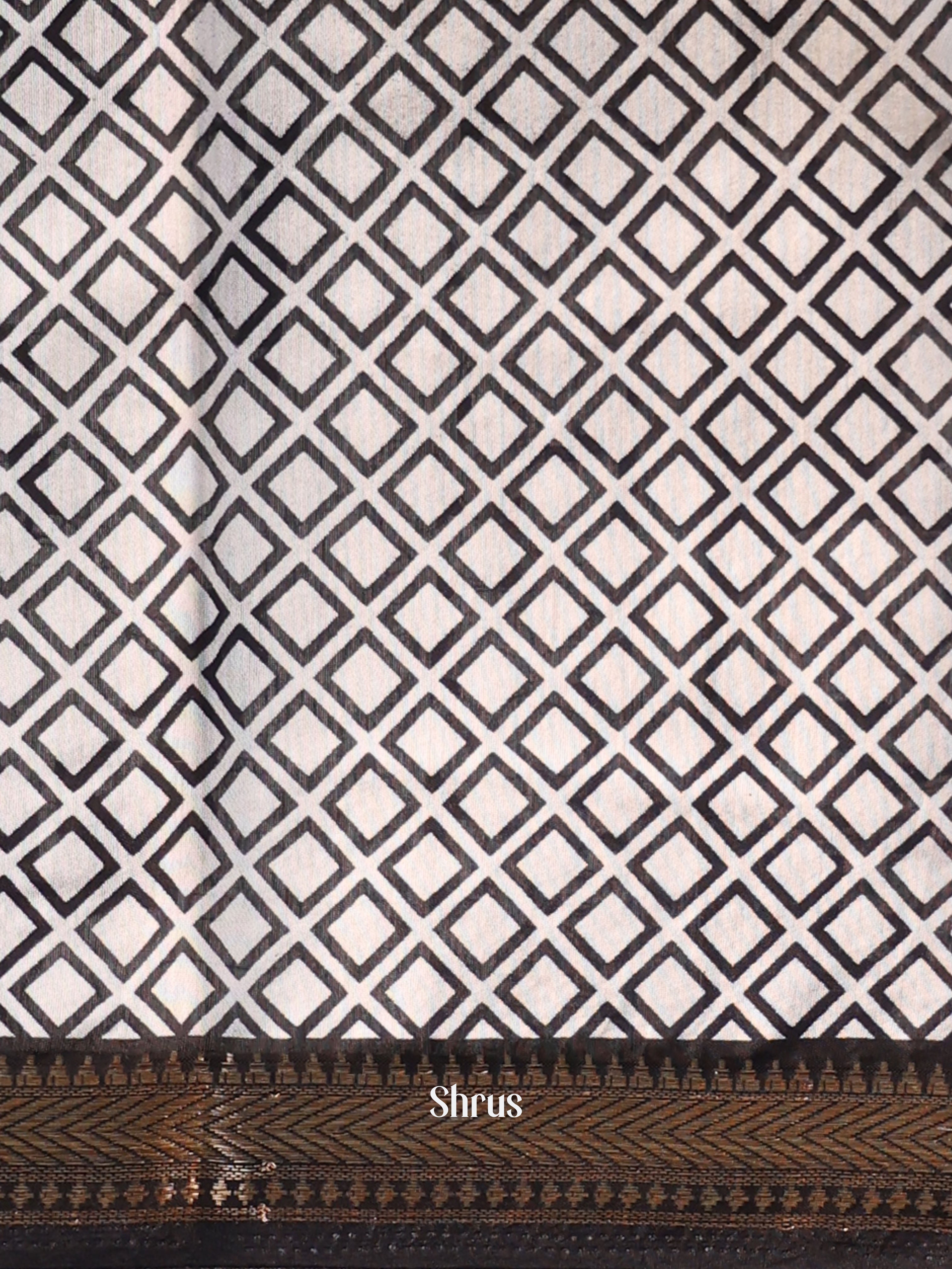Black & White - chennur-kalamkari Saree - Shop on ShrusEternity.com