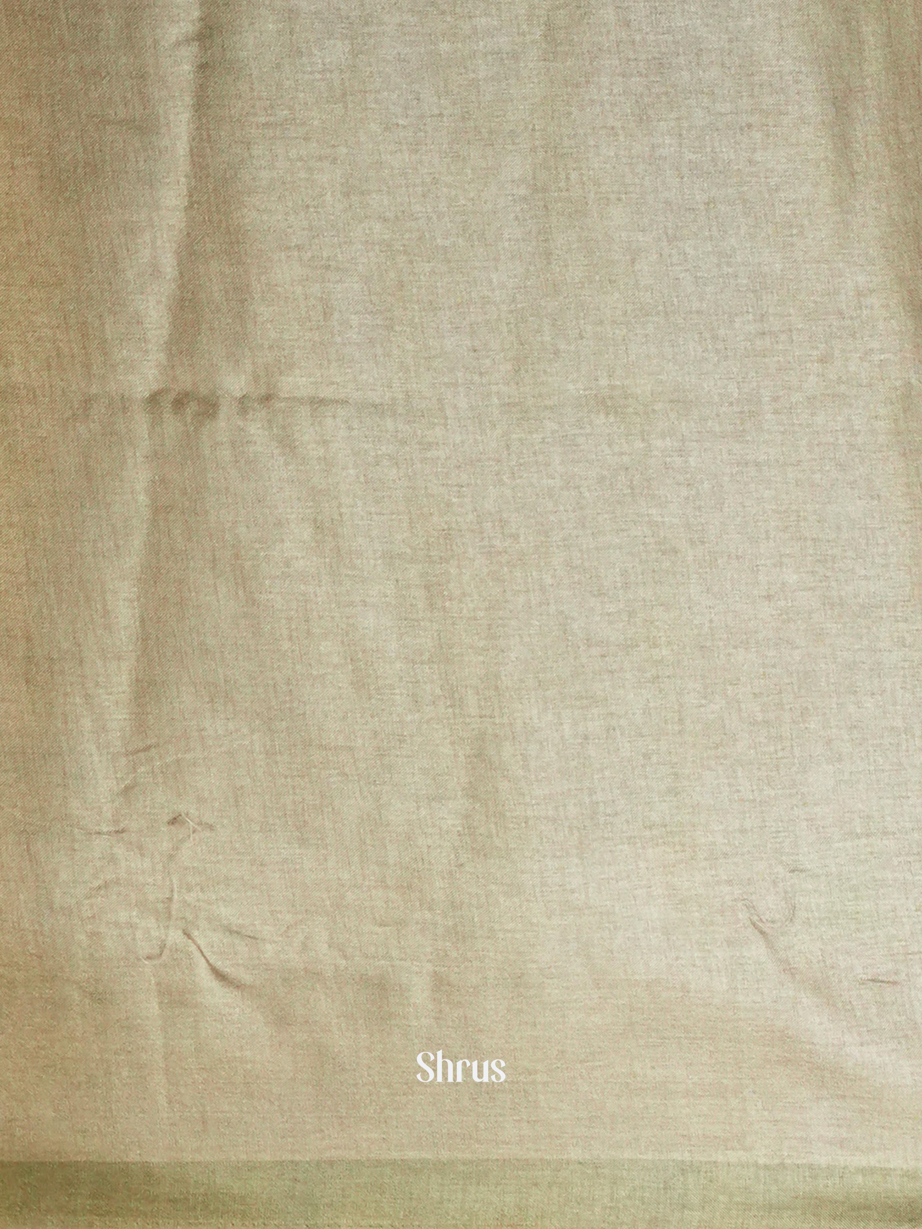 Dark Cream & Light Green - Moonga Silk Saree - Shop on ShrusEternity.com