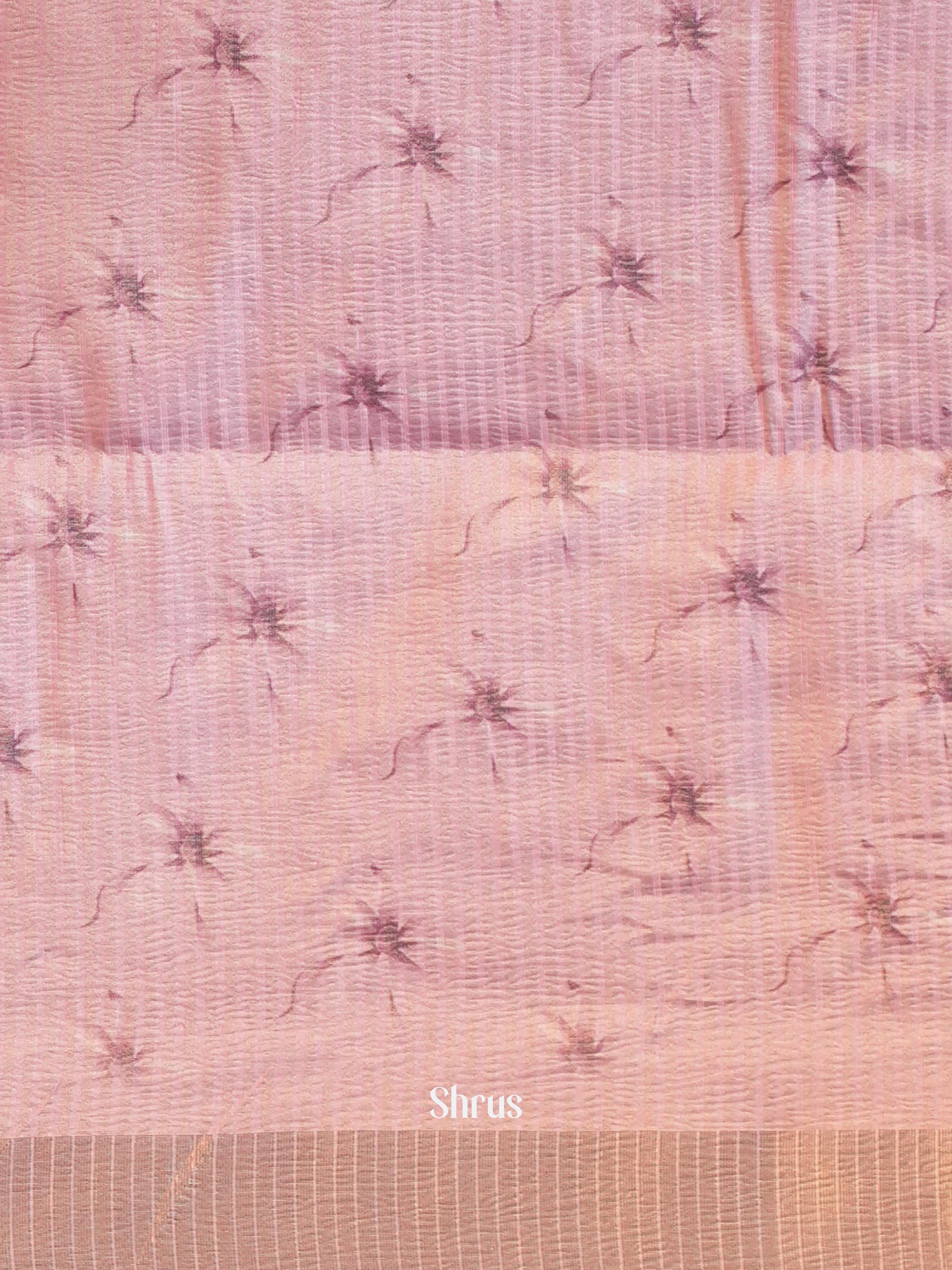Pink- Bamboo Silk Saree - Shop on ShrusEternity.com