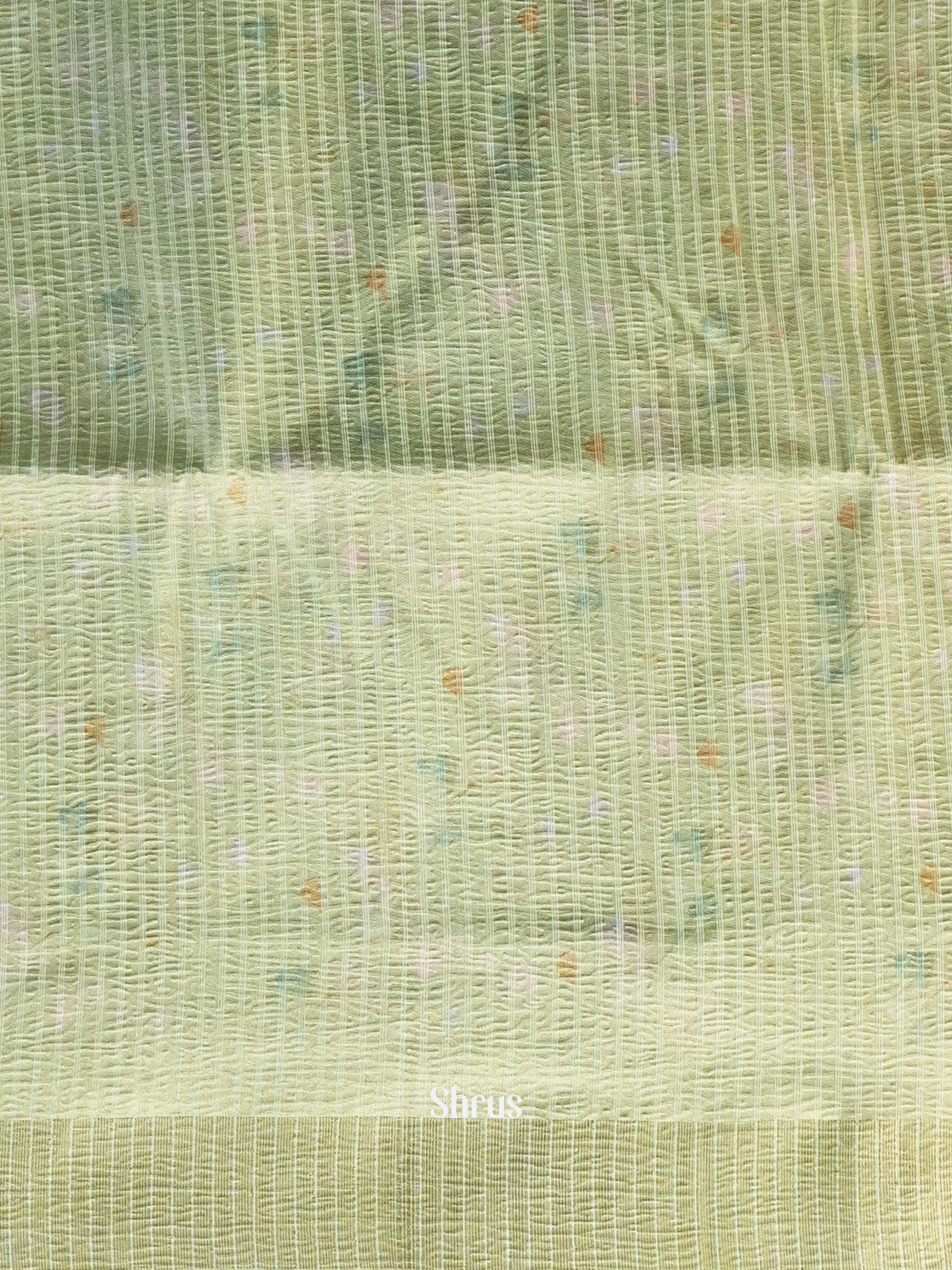 Pastel Green - Bamboo silk Saree - Shop on ShrusEternity.com