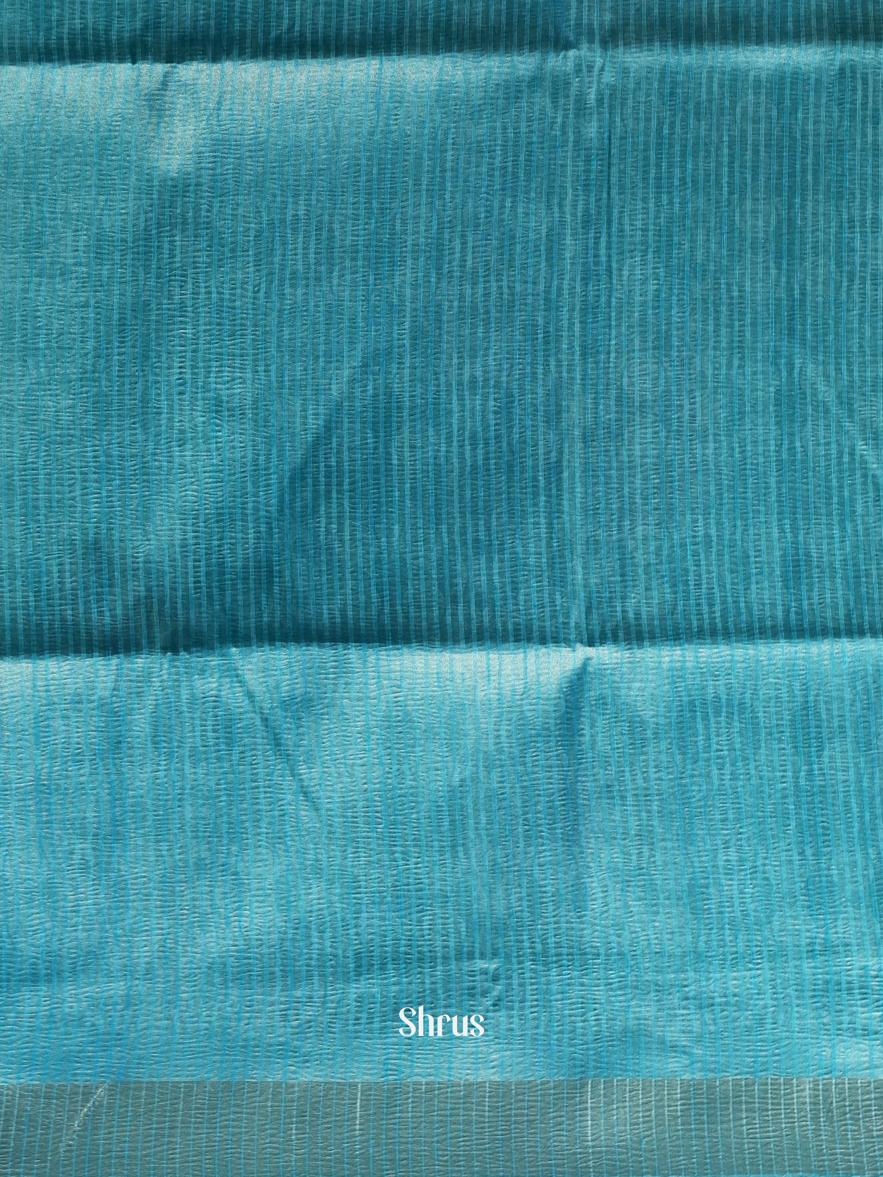 Blue - Bamboo silk Saree - Shop on ShrusEternity.com