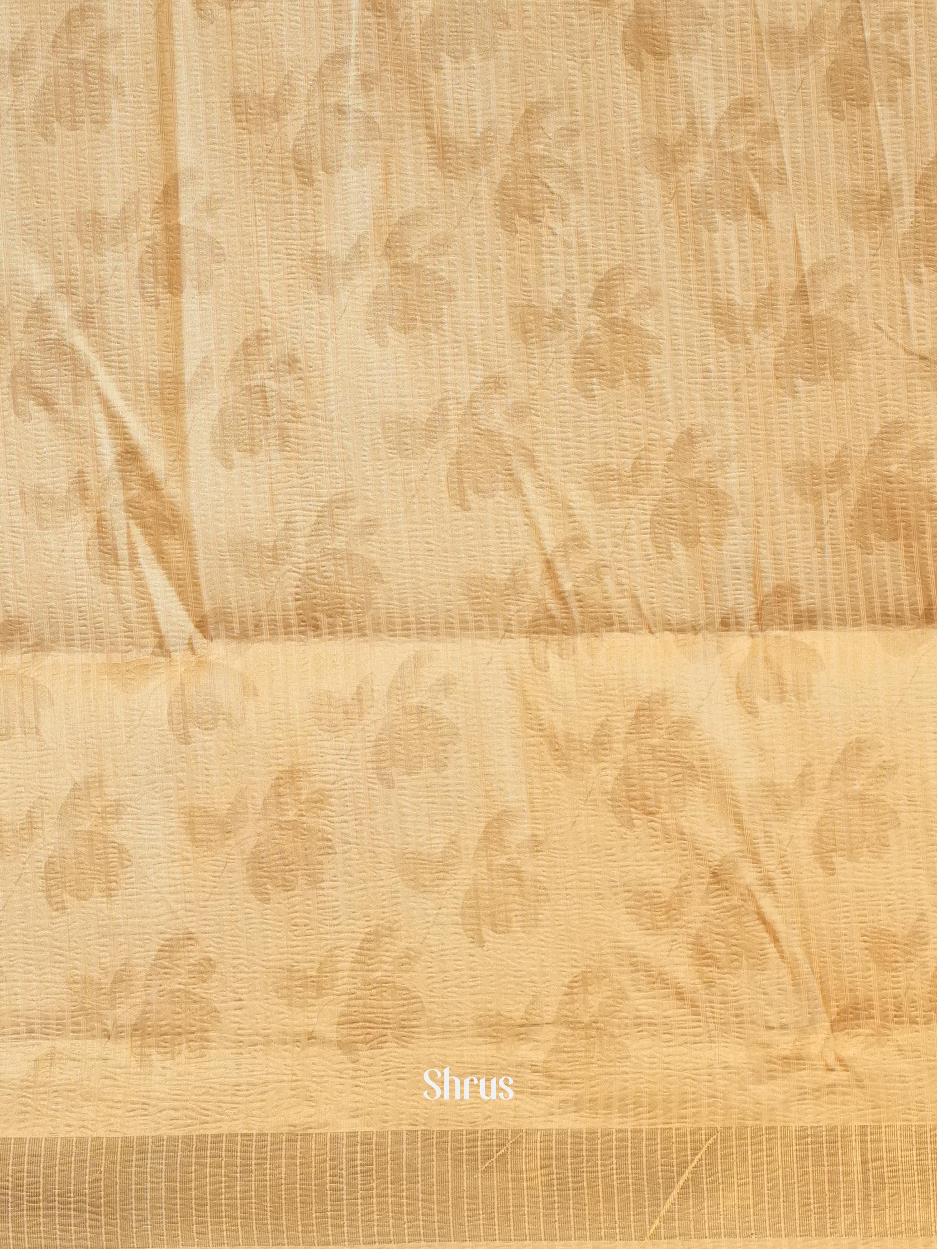 Cream - Bamboo Silk Saree - Shop on ShrusEternity.com