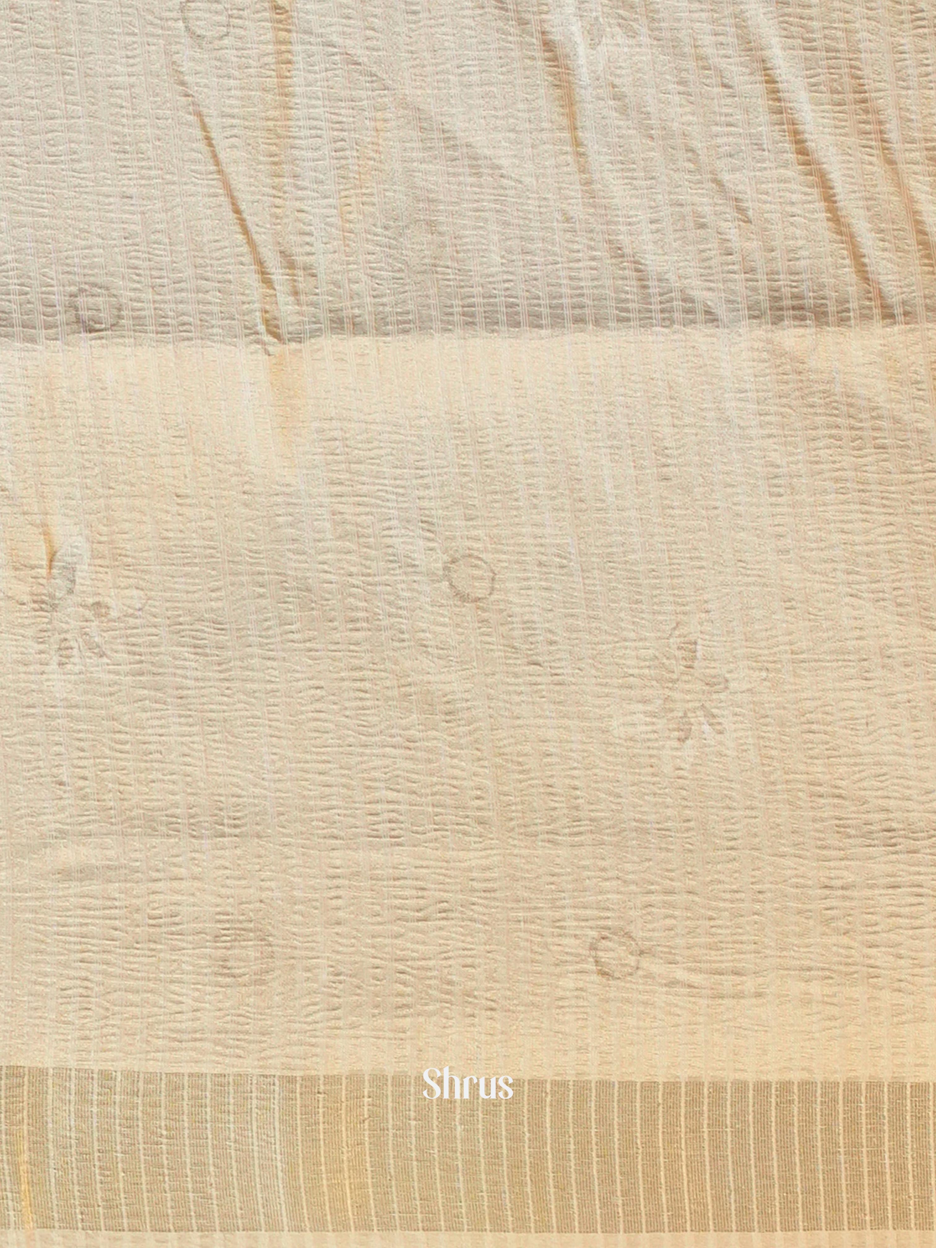 Cream - Bamboo Silk Saree - Shop on ShrusEternity.com