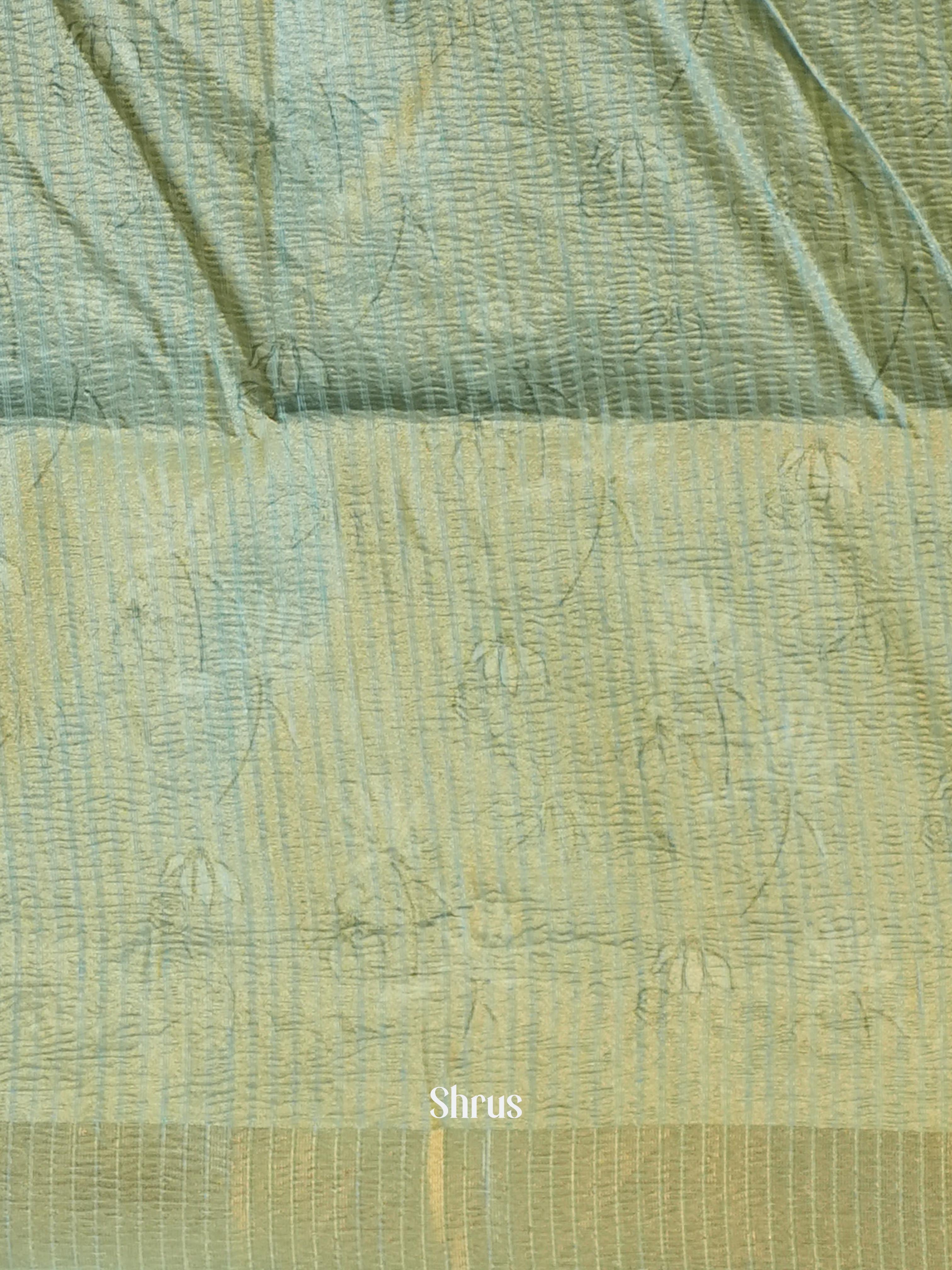 Green- Bamboo Silk Saree - Shop on ShrusEternity.com