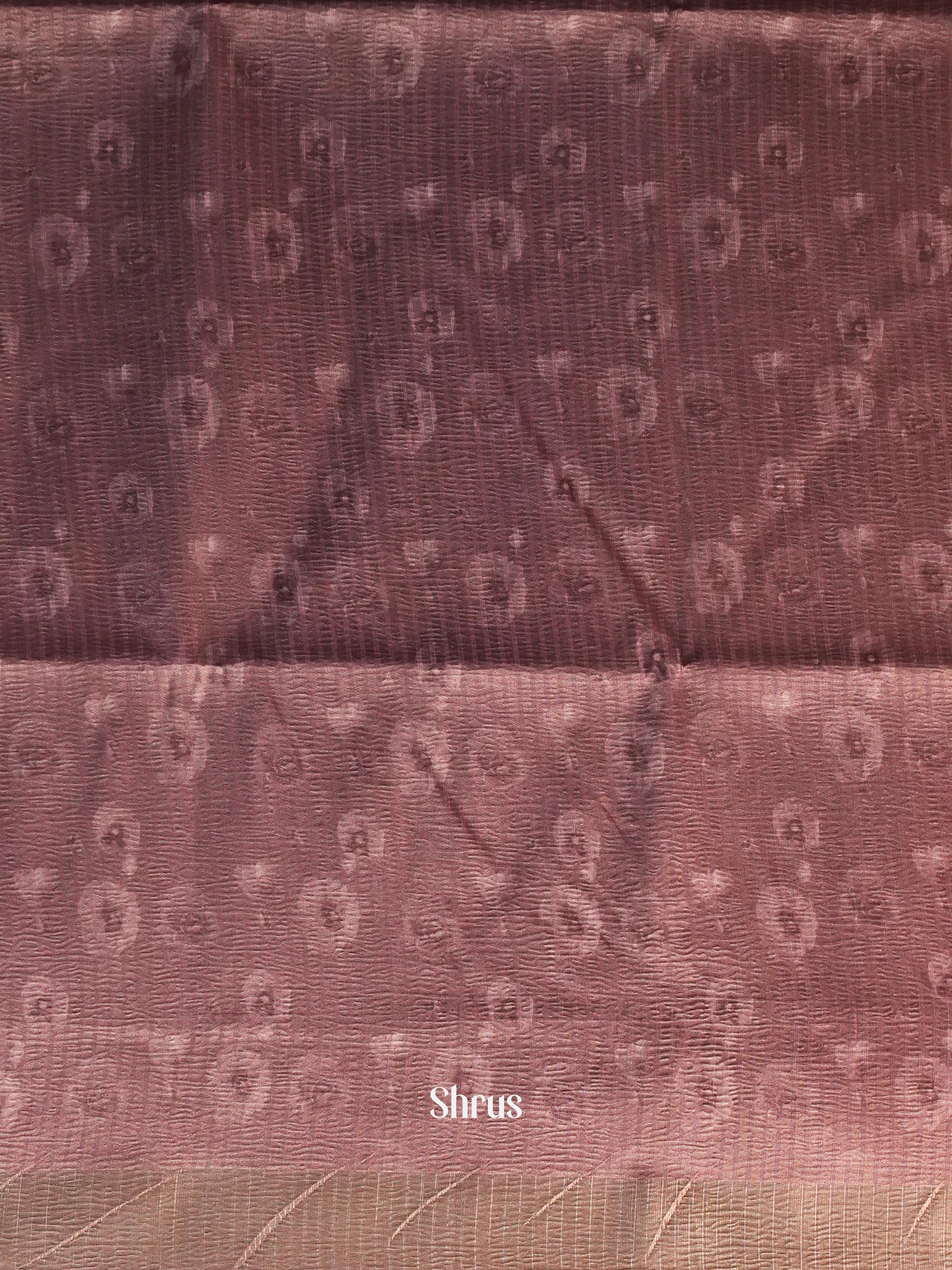 Grey & Brown - Bamboo silk Saree - Shop on ShrusEternity.com