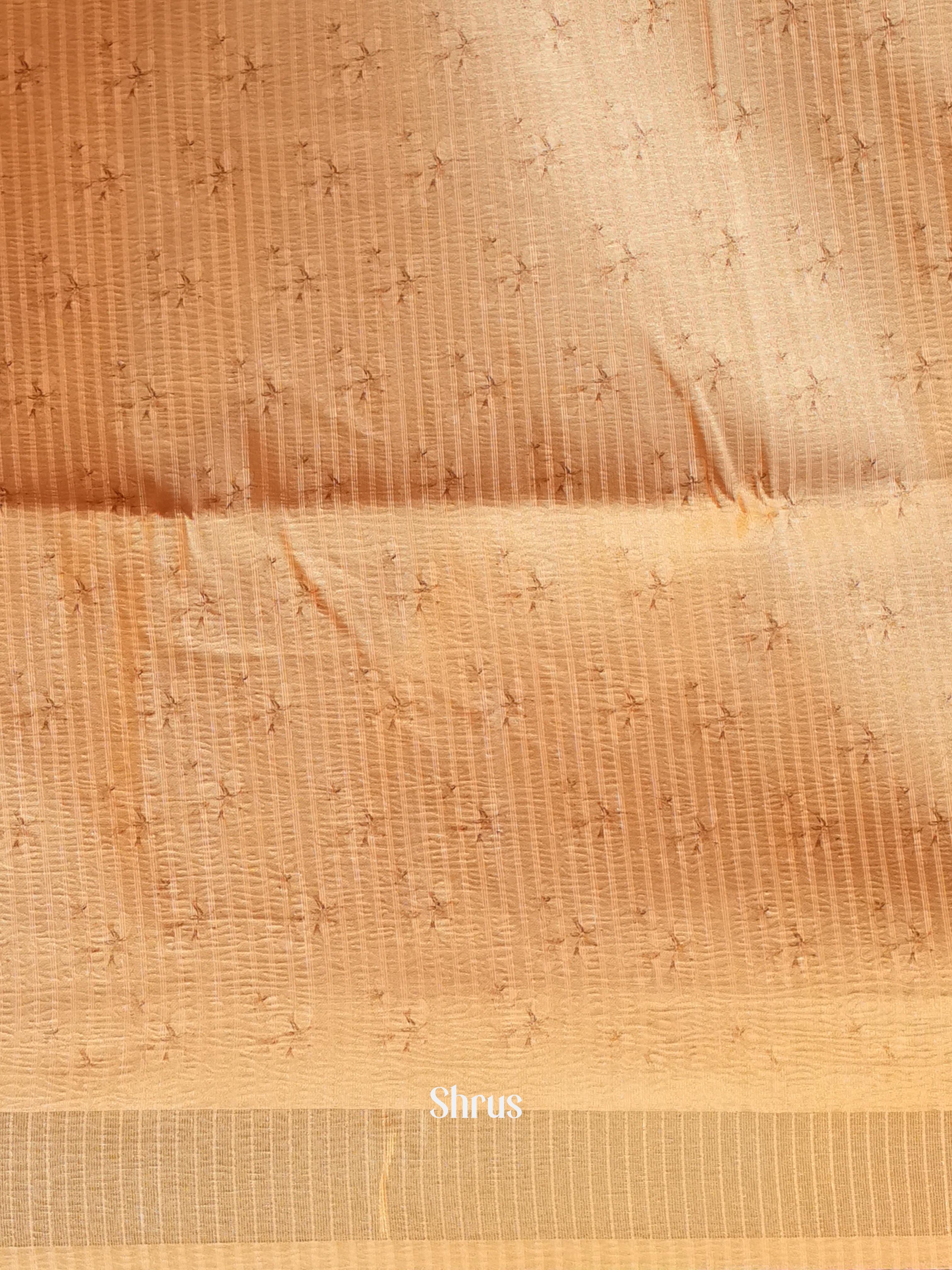 Multicolor & golden yellow - Bamboo Silk Saree - Shop on ShrusEternity.com