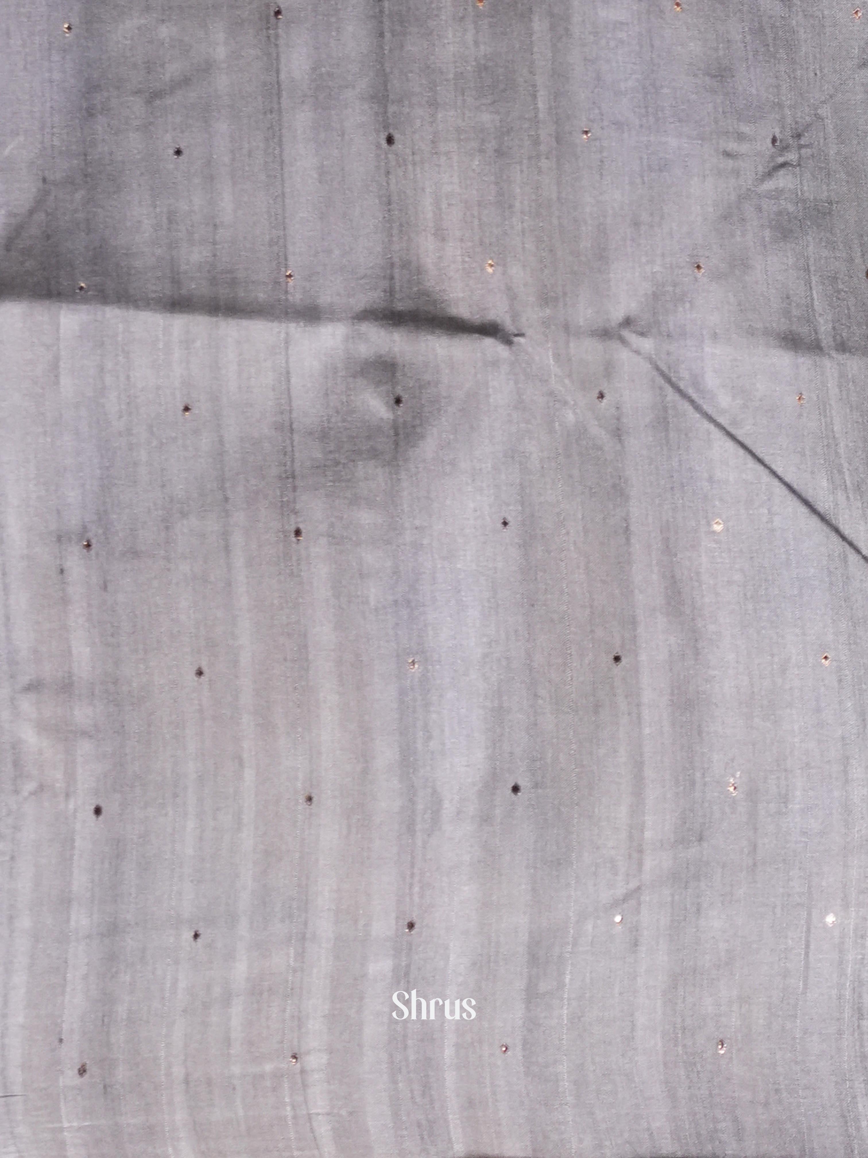 Peach & Grey - Moonga Silk Saree - Shop on ShrusEternity.com
