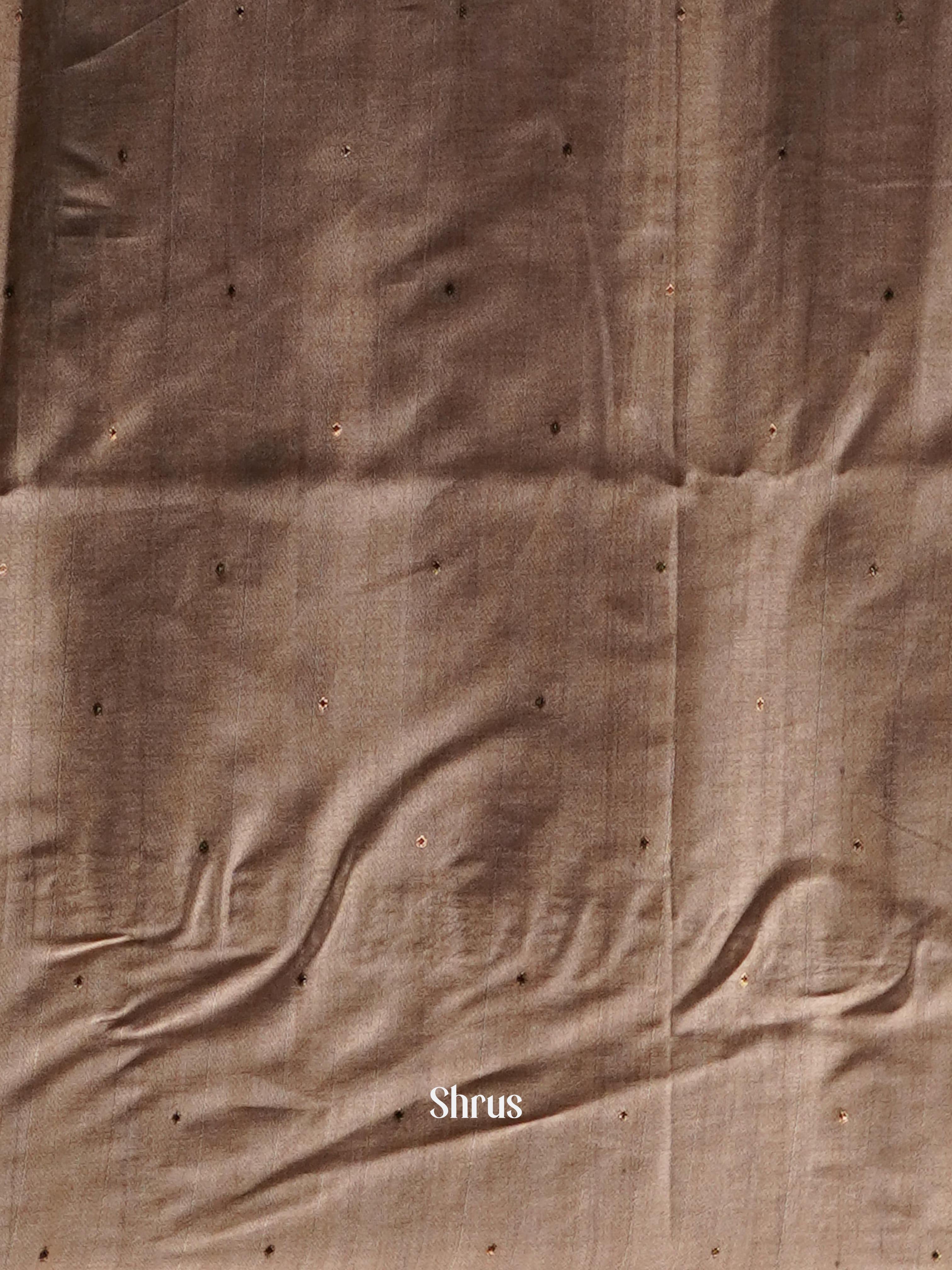 Biege - Moonga silk Saree - Shop on ShrusEternity.com