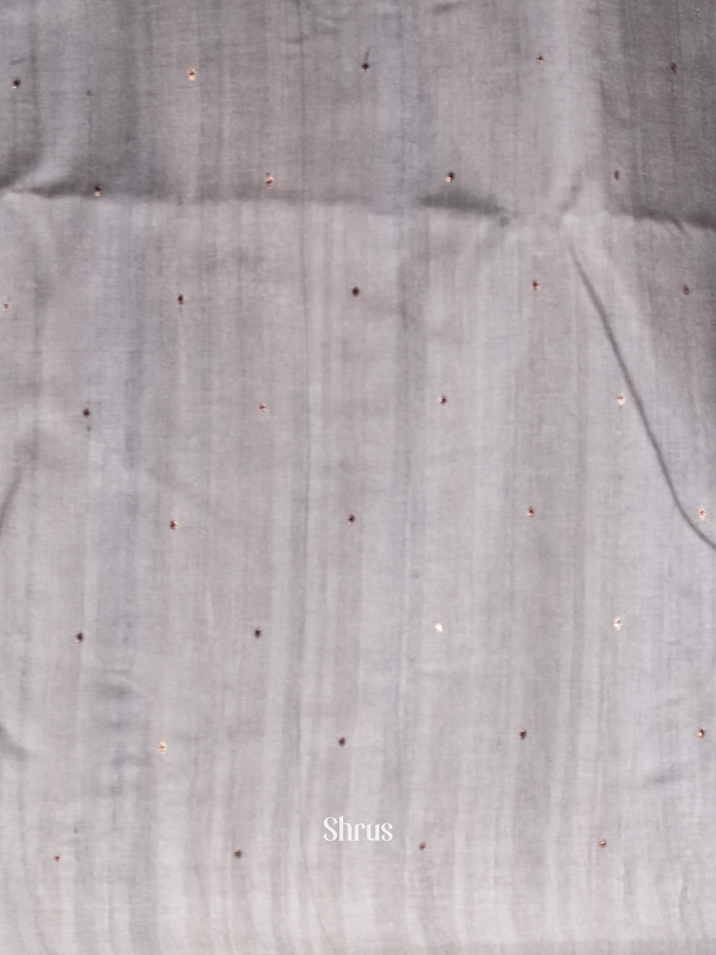Peach & Grey - Moonga Silk Saree - Shop on ShrusEternity.com