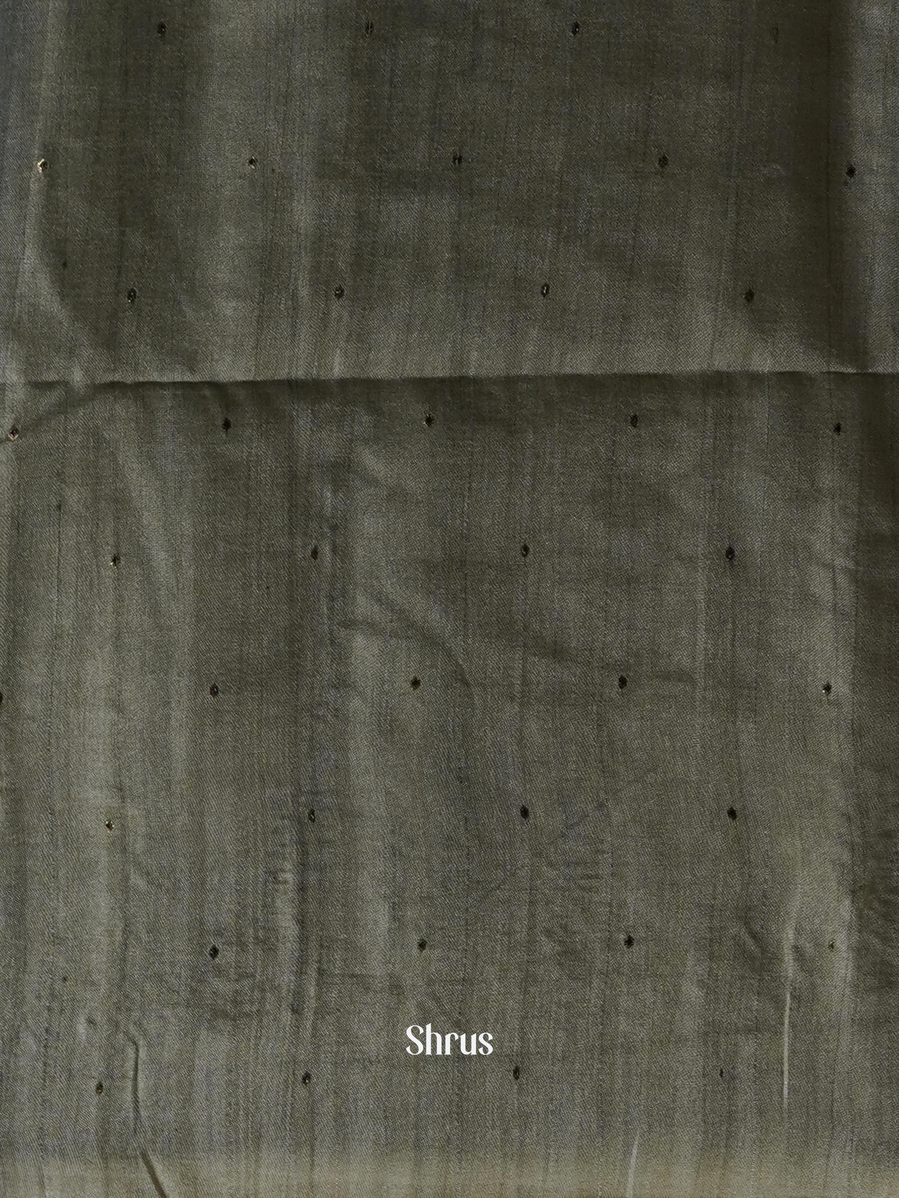 Cream & Green - Moonga silk Saree - Shop on ShrusEternity.com