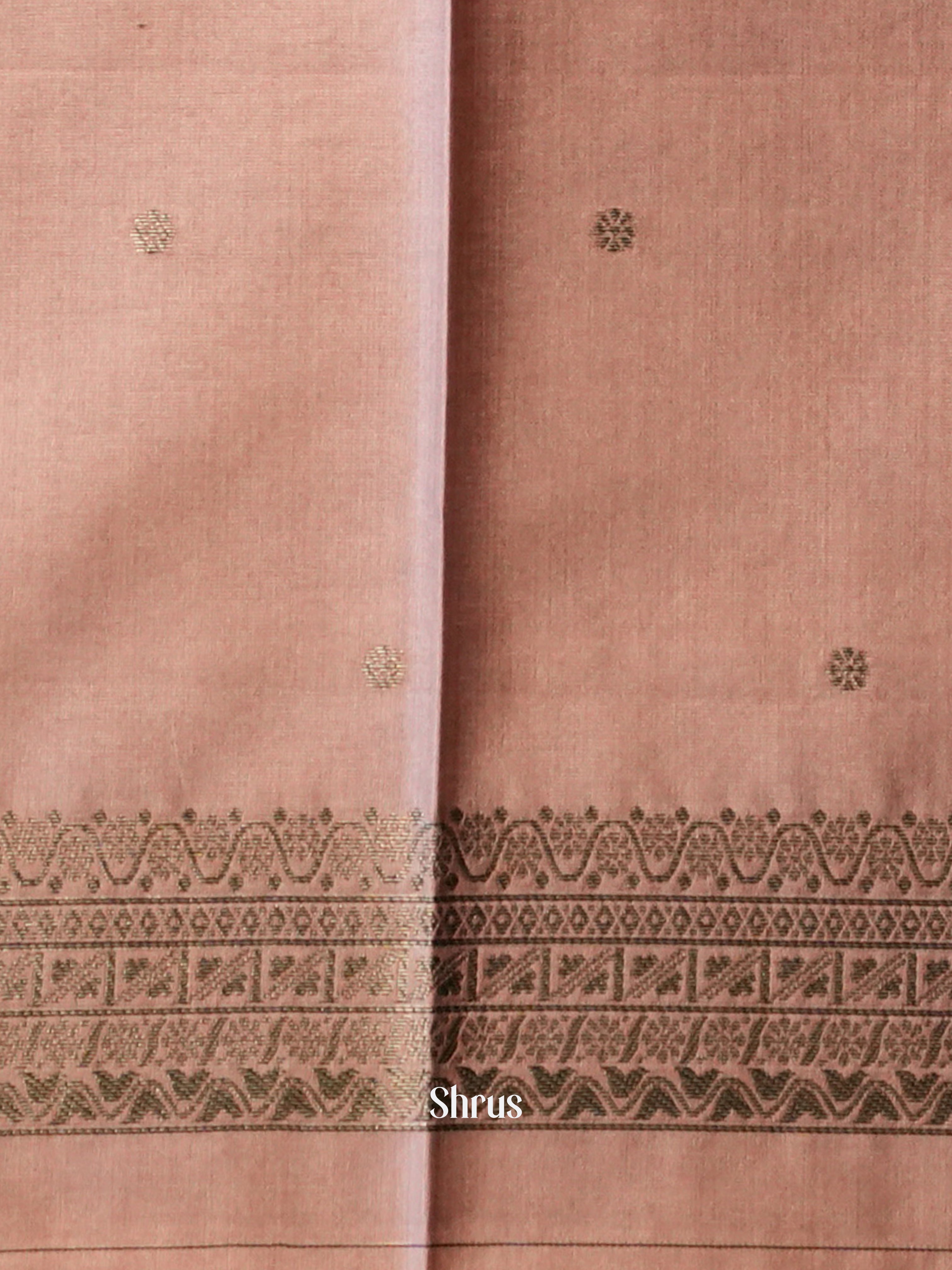 Pastel Pink - Semi Tussar Saree - Shop on ShrusEternity.com