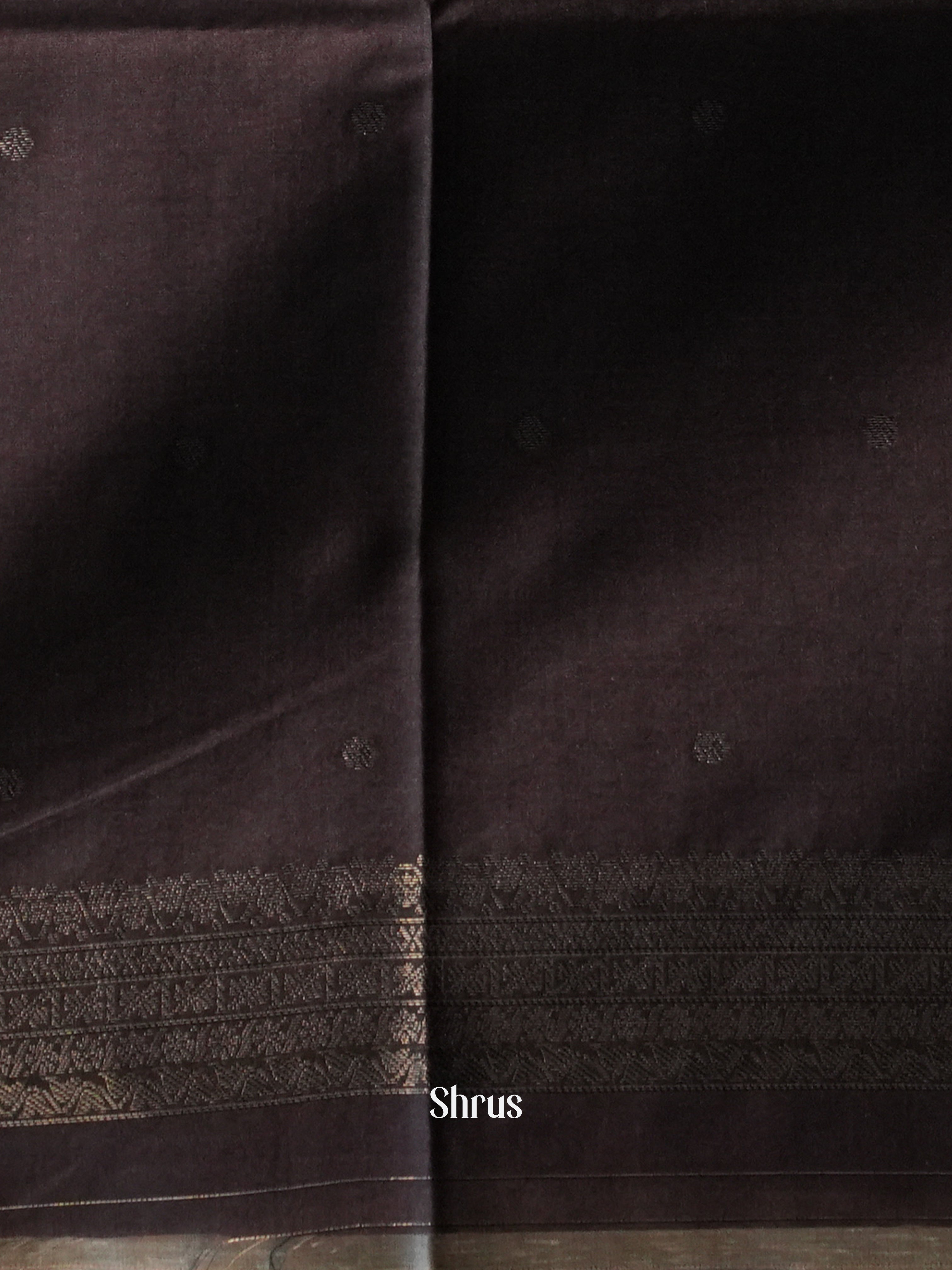 Brown & Black - Semi Tussar Saree - Shop on ShrusEternity.com