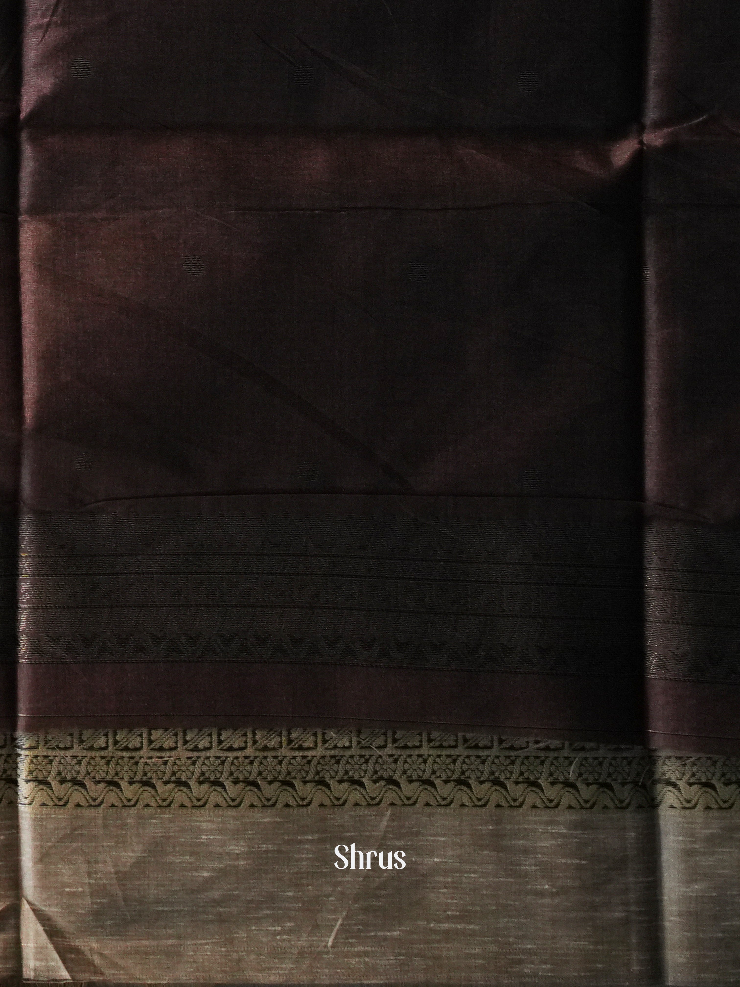 Blue & Brown - Semi Tussar Saree - Shop on ShrusEternity.com