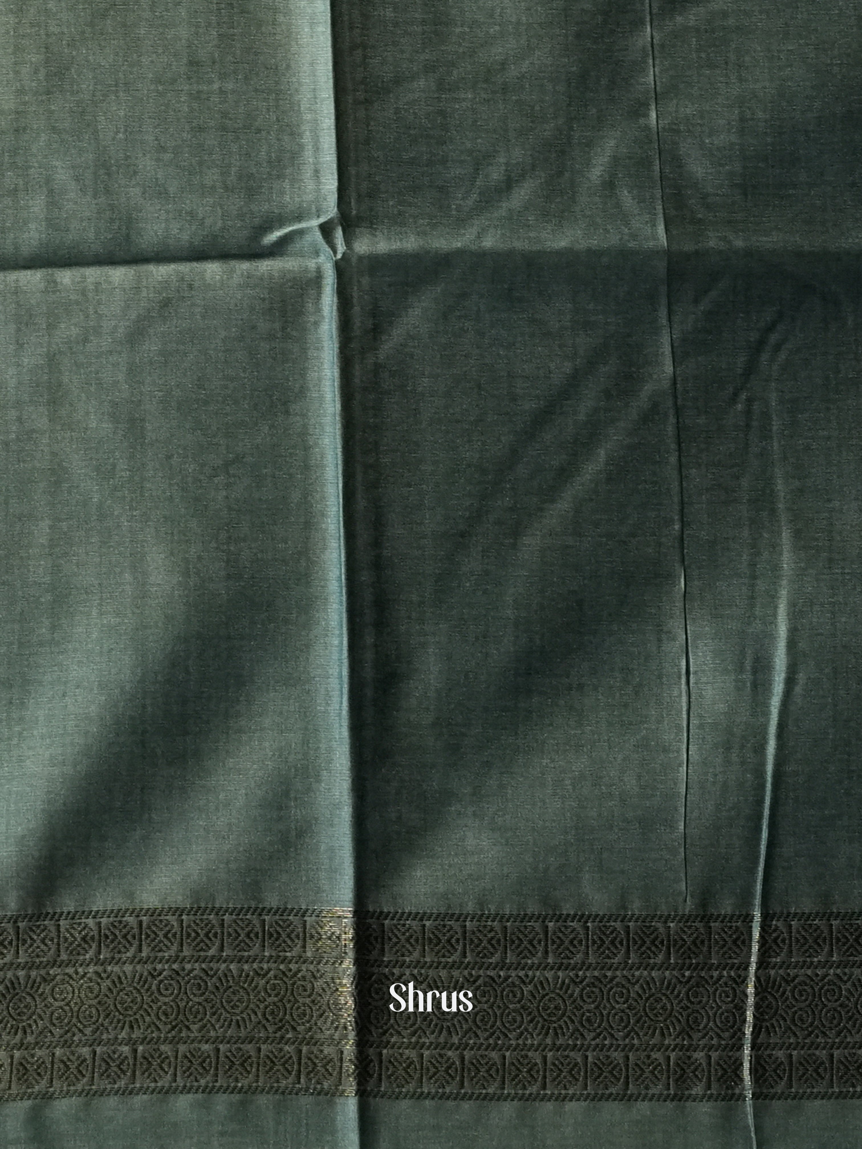 Grey - Semi Tussar Saree - Shop on ShrusEternity.com
