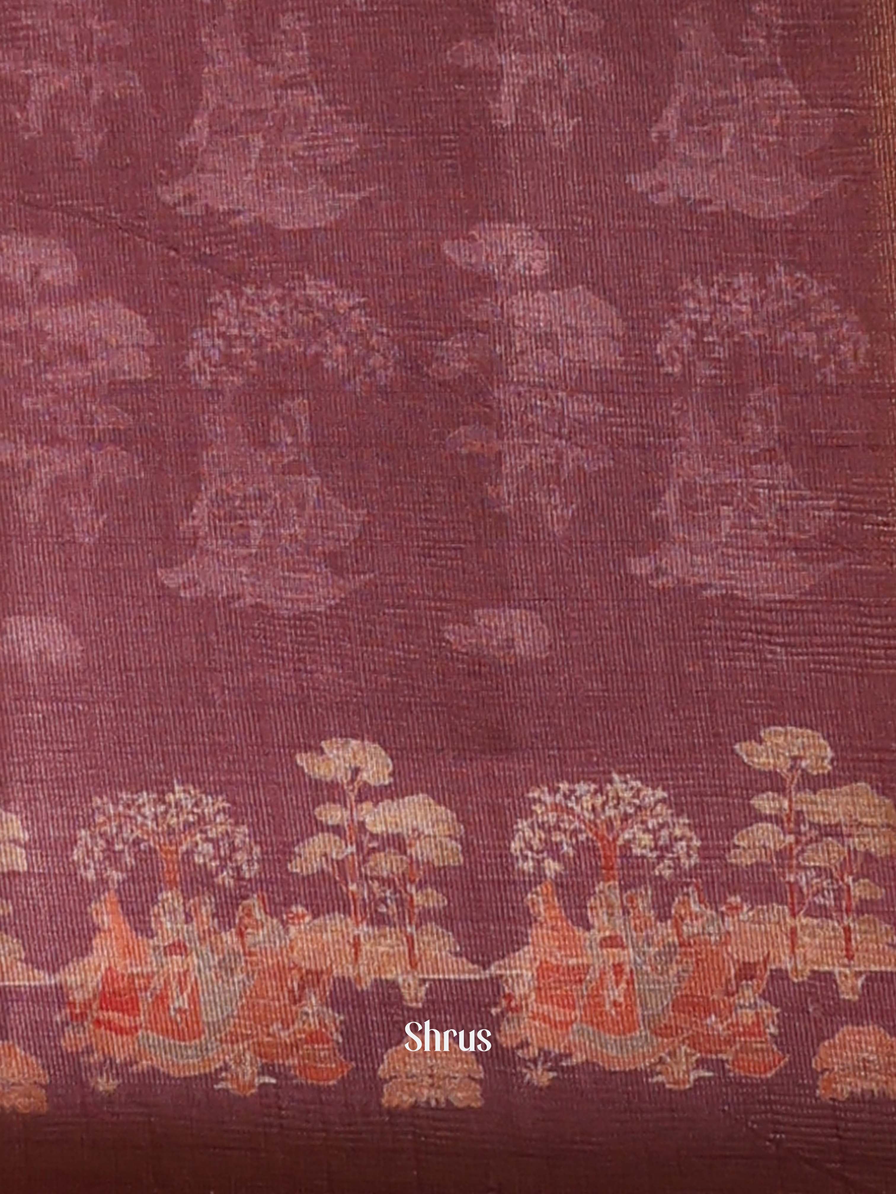 Onion Peel- Semi Tussar Saree - Shop on ShrusEternity.com
