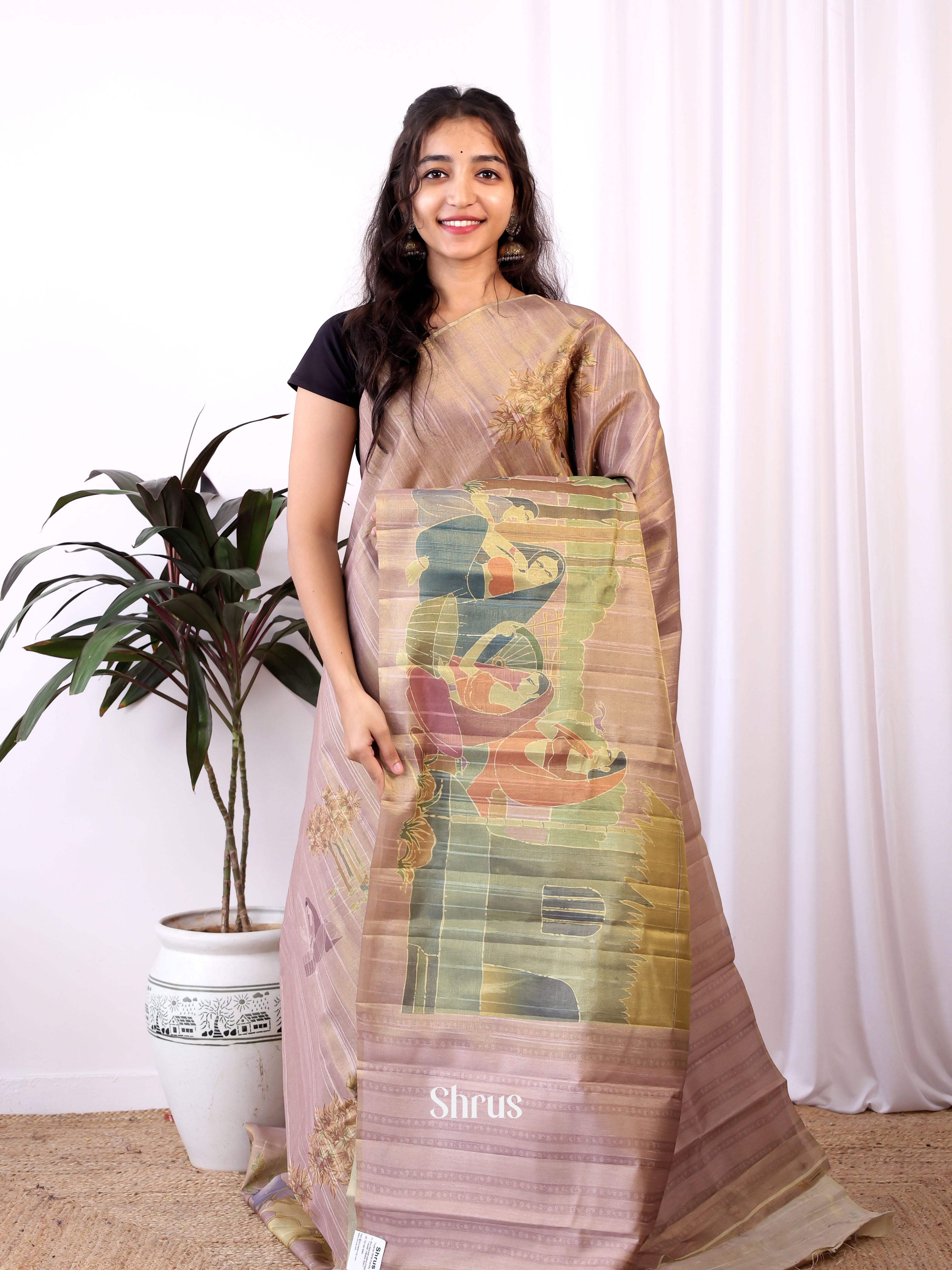 CIS04695 - Semi Tussar Saree - Shop on ShrusEternity.com