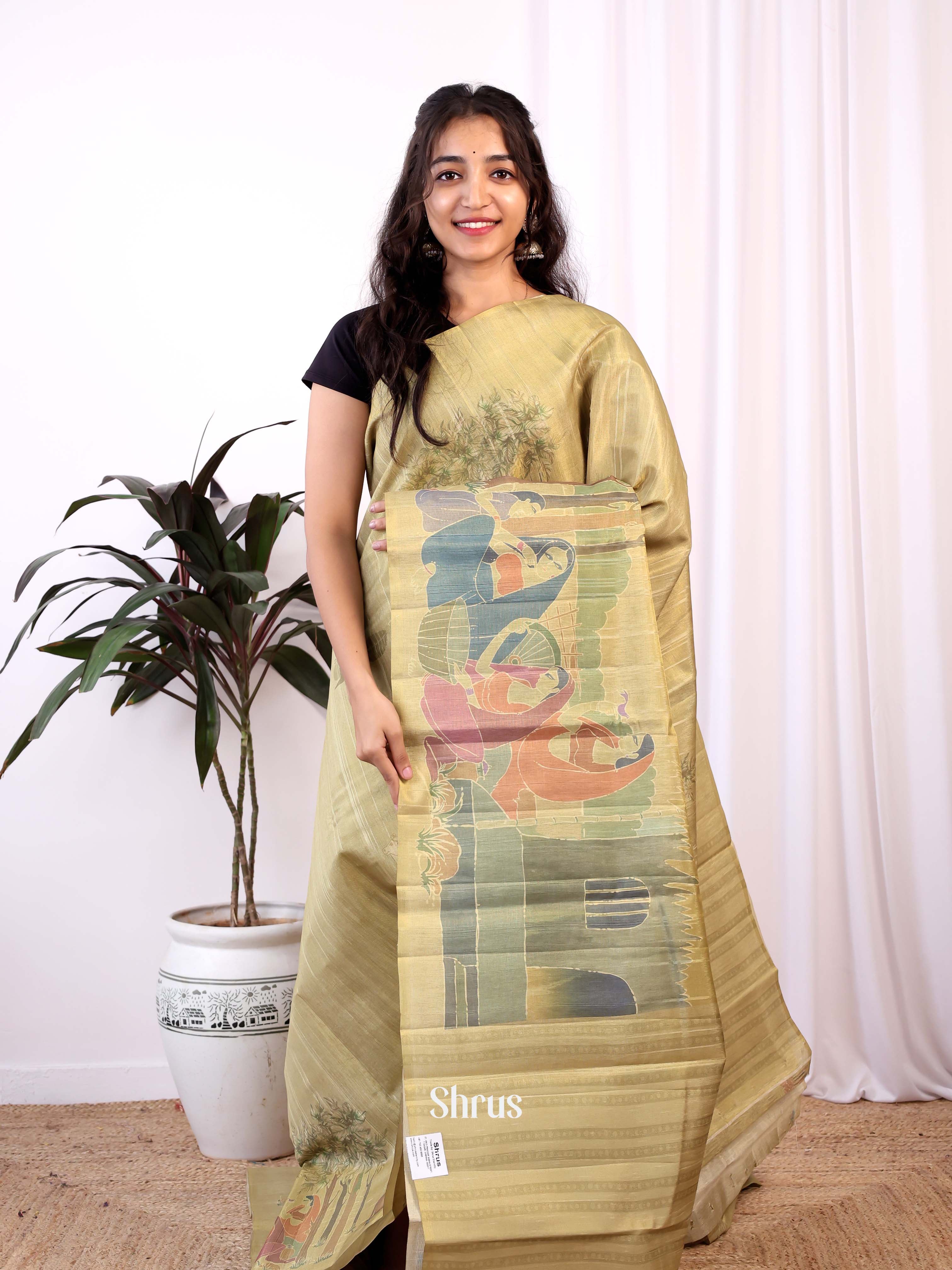 Elachi - Semi Tussar Saree - Shop on ShrusEternity.com