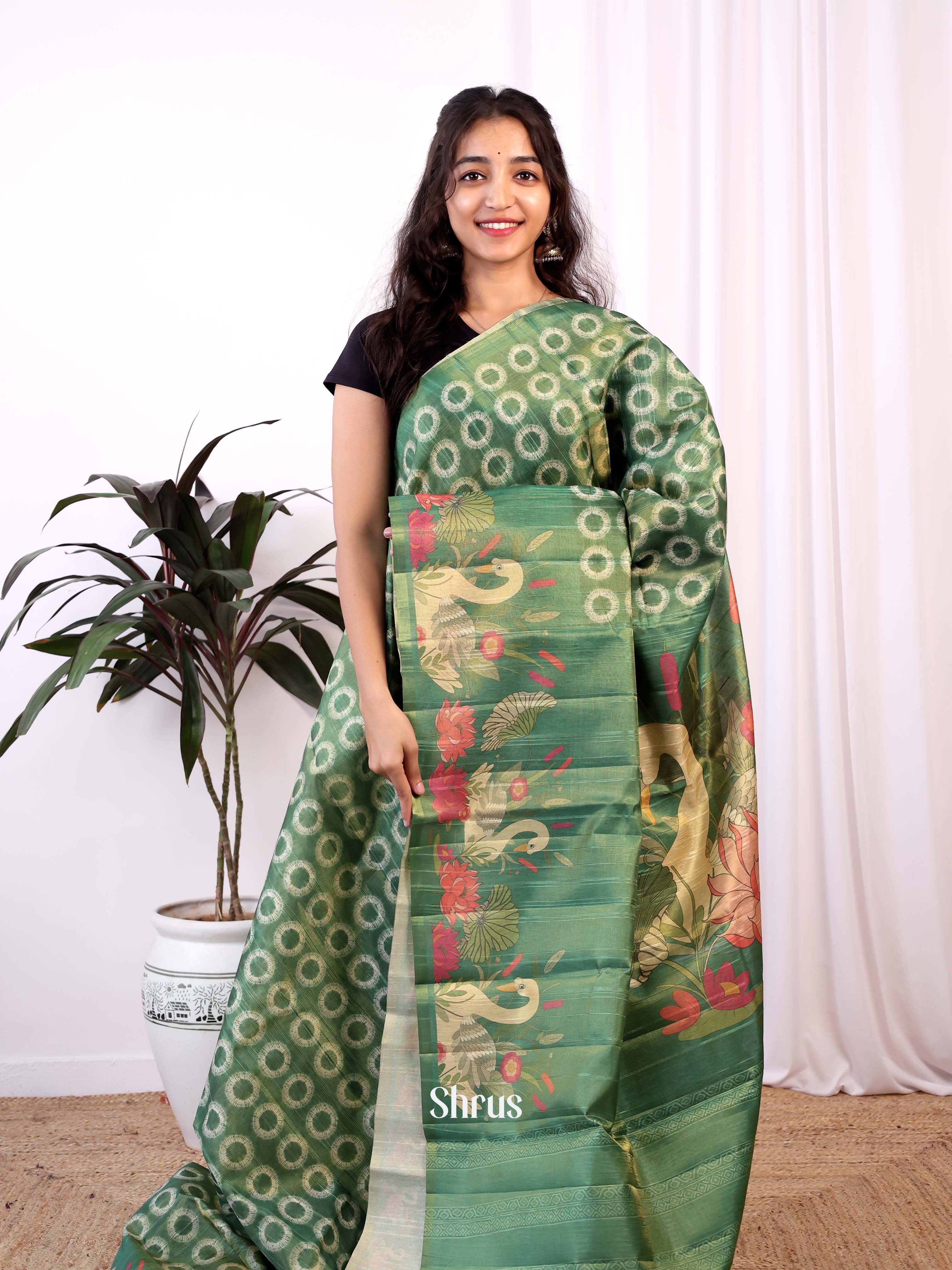 CIS04705 - Semi Tussar Saree - Shop on ShrusEternity.com
