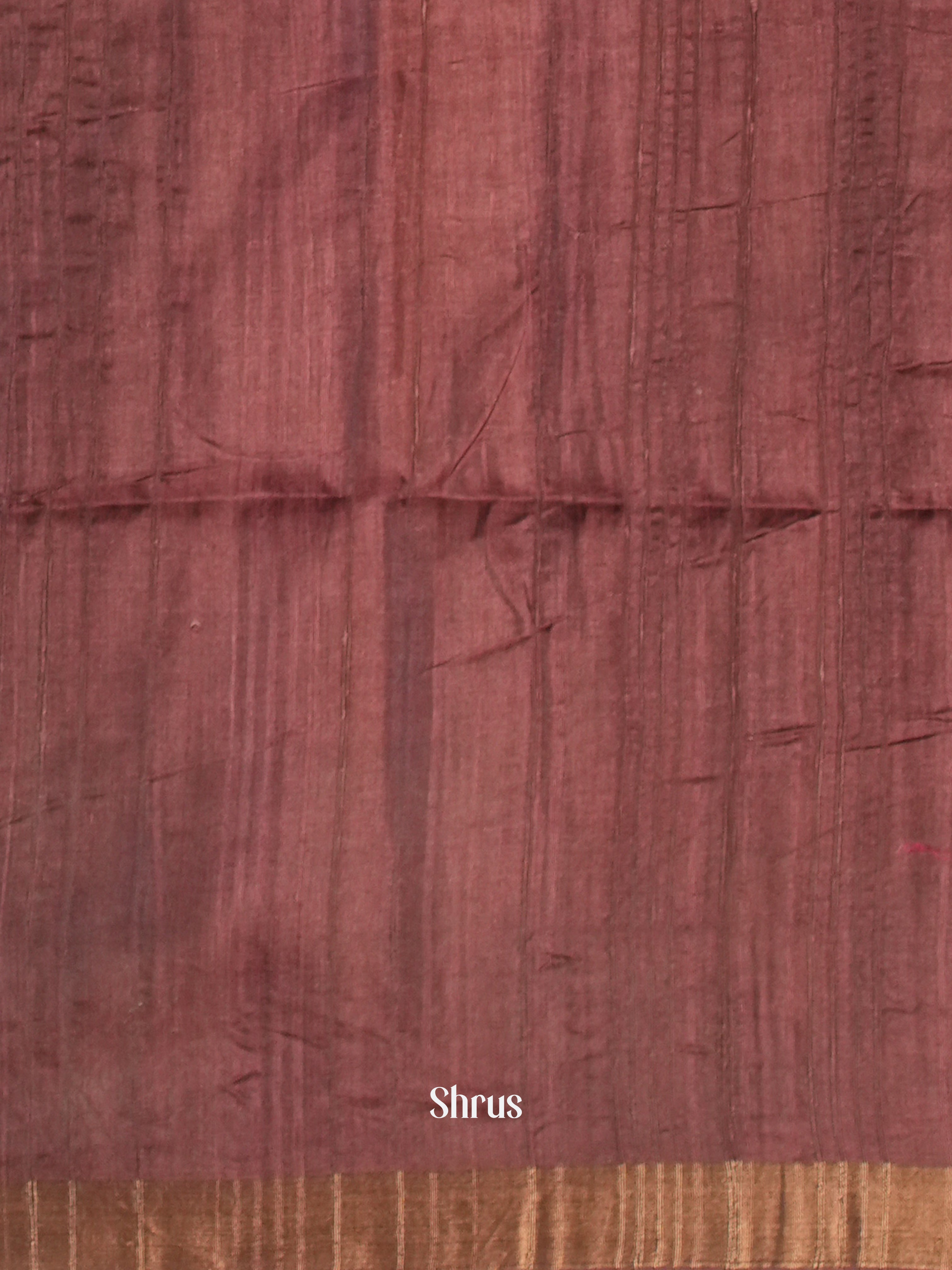 Brown - Matka Cotton Saree - Shop on ShrusEternity.com