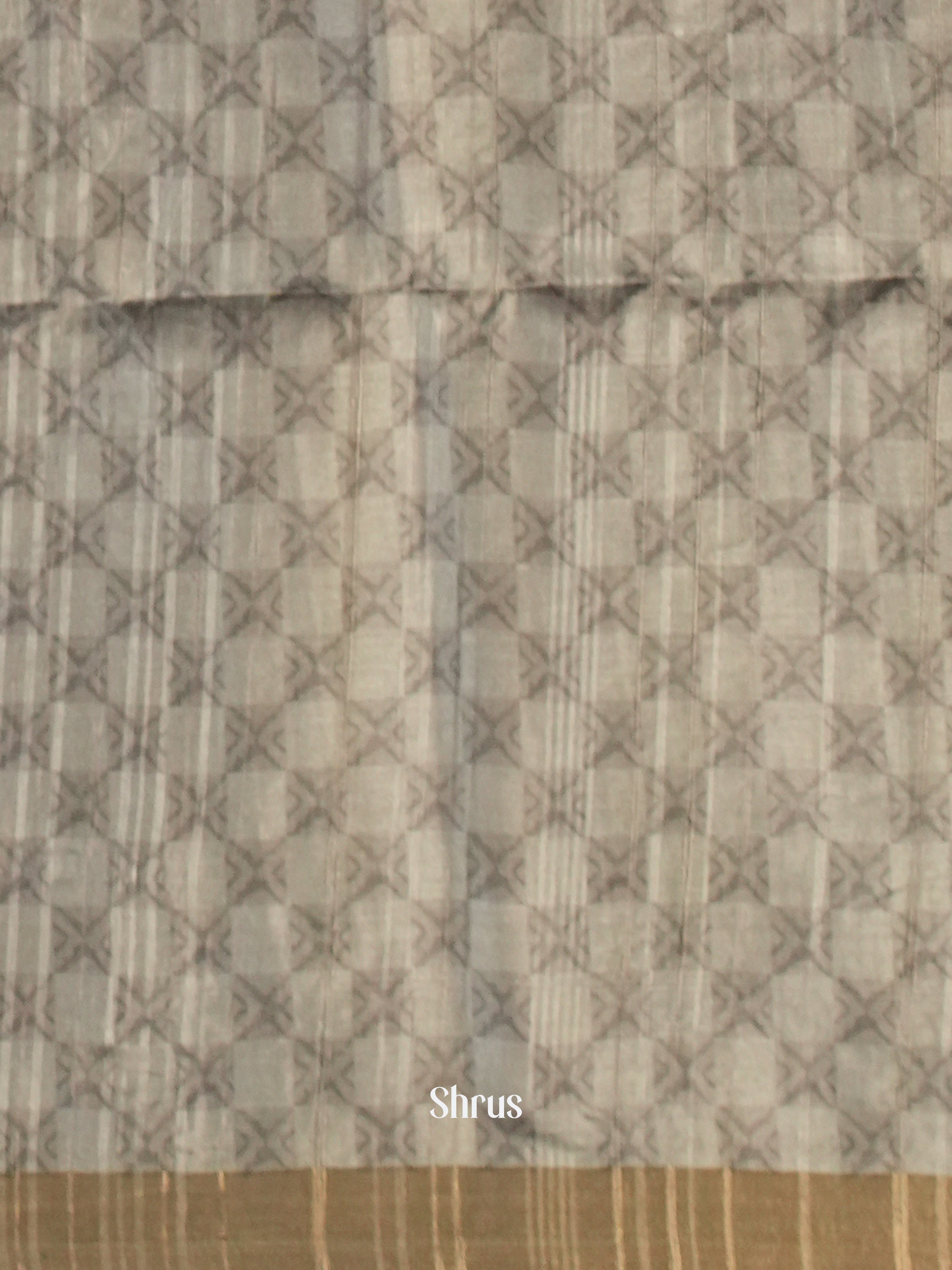 Grey - Matka Cotton Saree - Shop on ShrusEternity.com