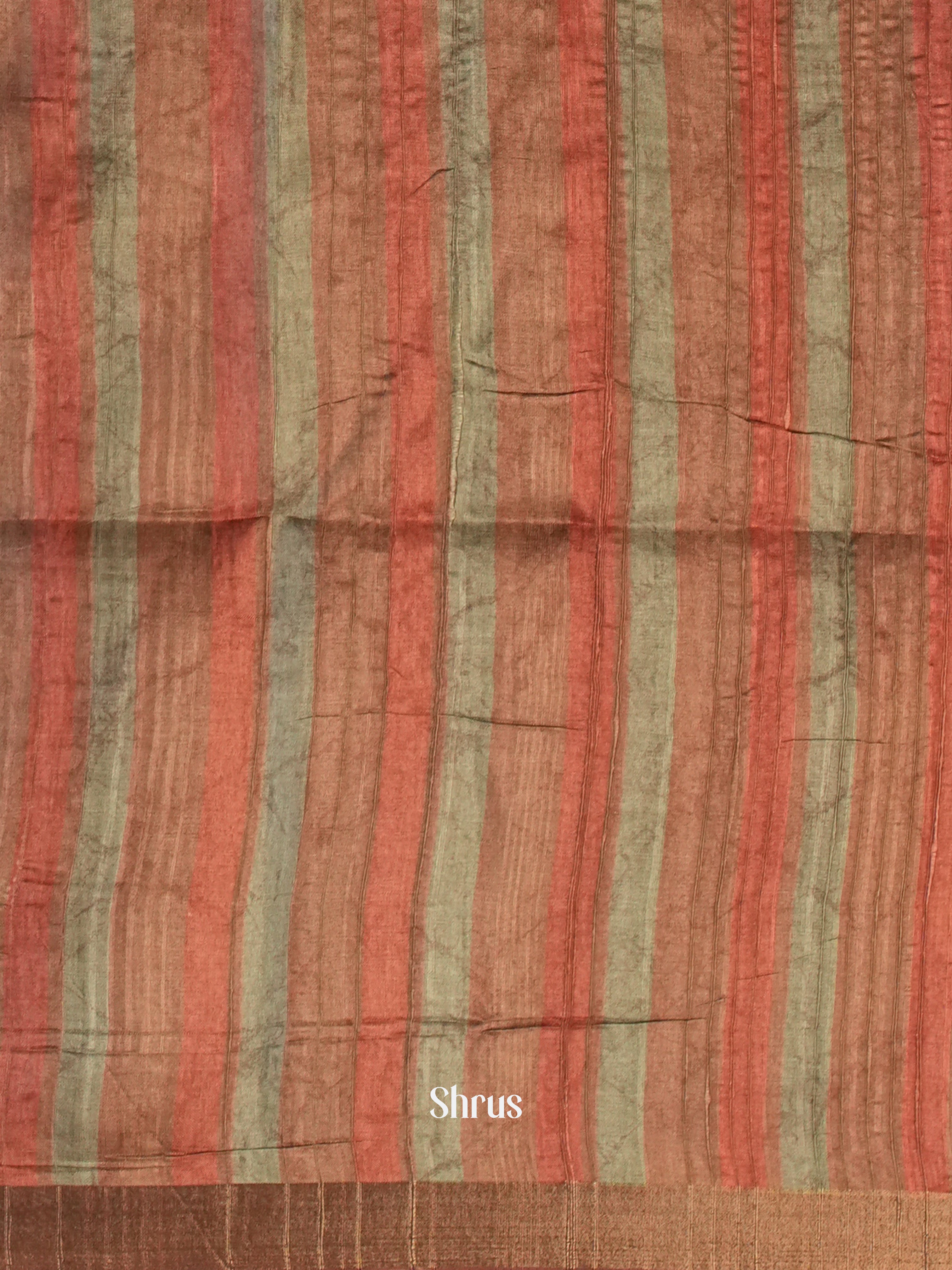 Brown - Matka Cotton Saree - Shop on ShrusEternity.com