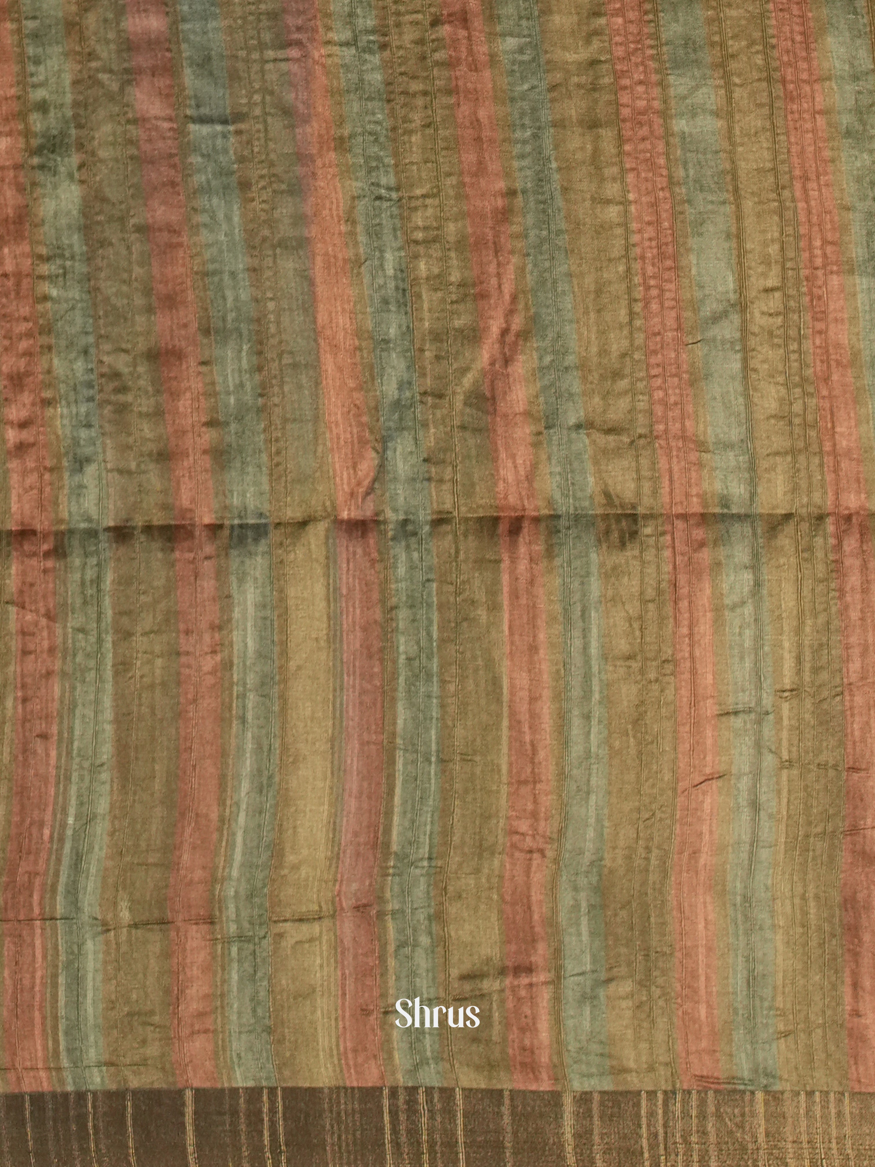 Brown - Matka Cotton Saree - Shop on ShrusEternity.com