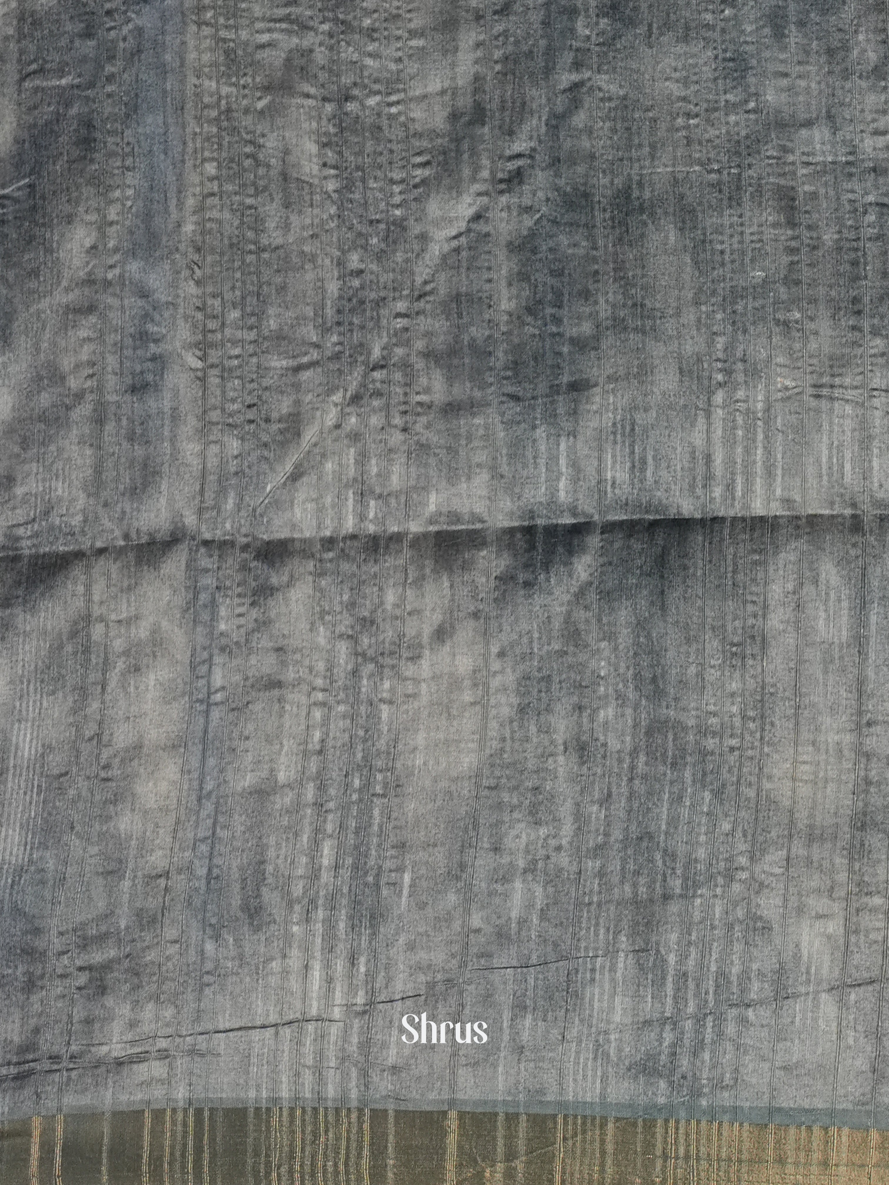Grey - Matka Cotton Saree - Shop on ShrusEternity.com