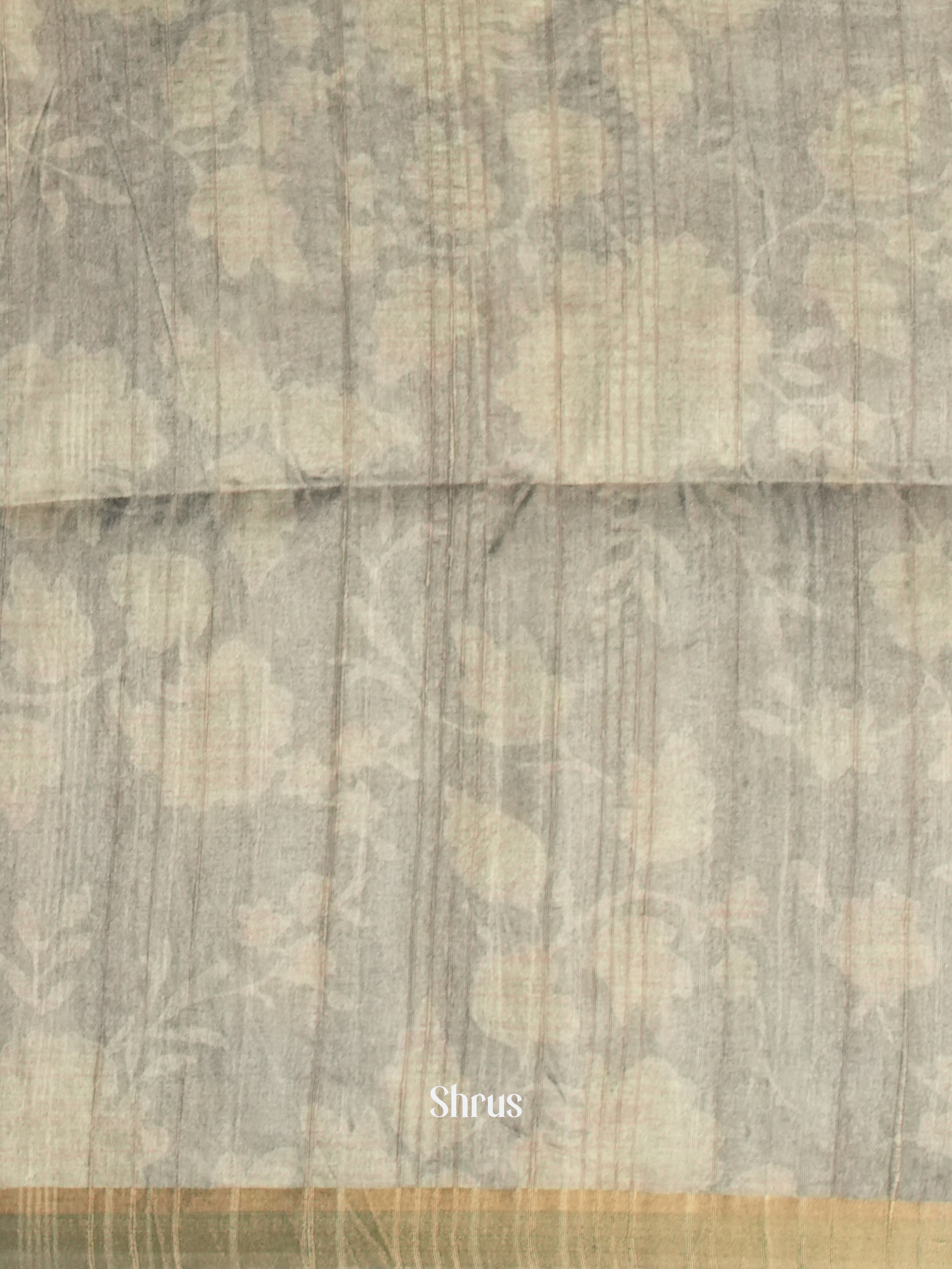 Grey - Matka Cotton Saree - Shop on ShrusEternity.com