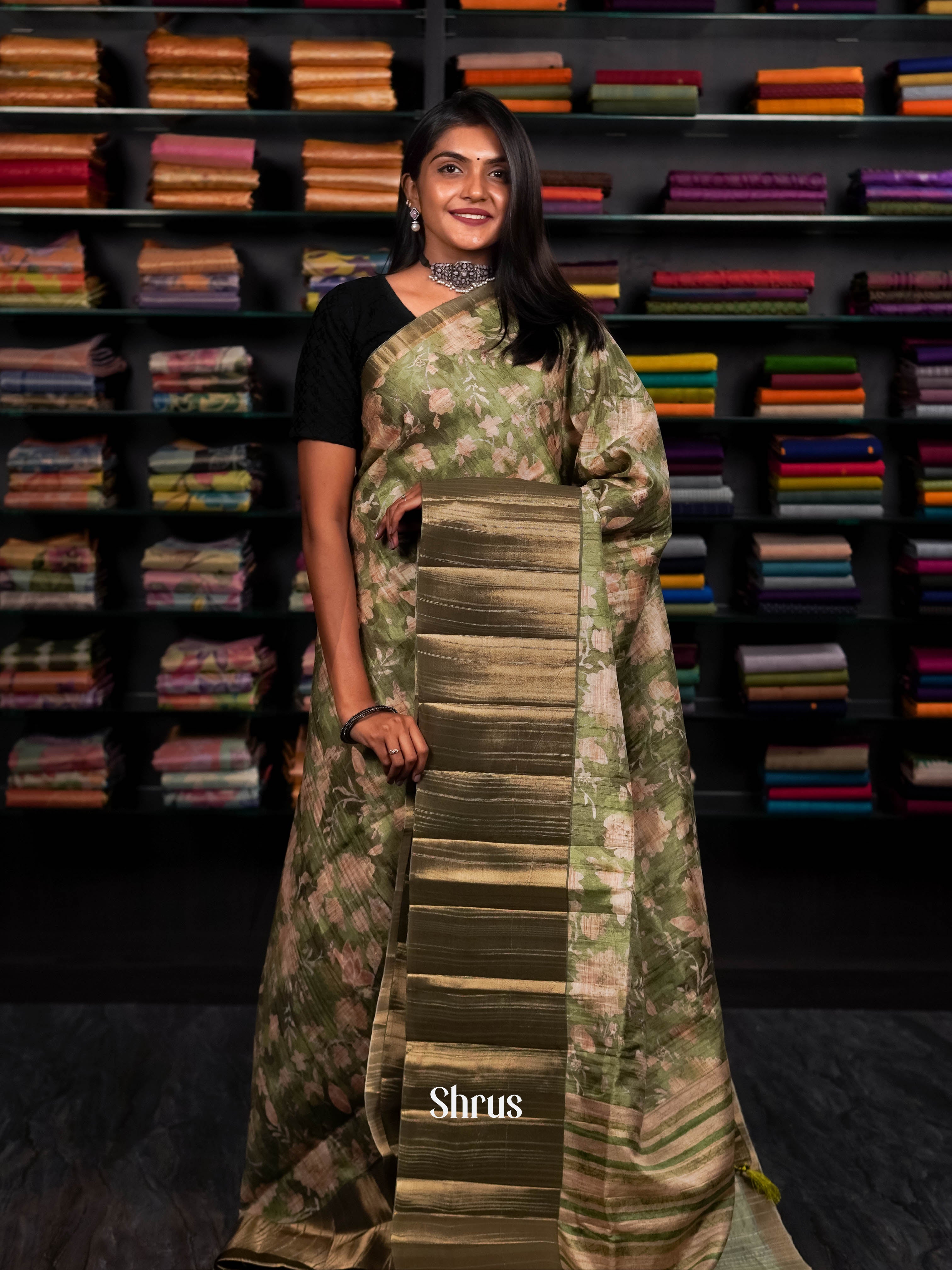 Shades Of Green - matka Cotton Saree - Shop on ShrusEternity.com