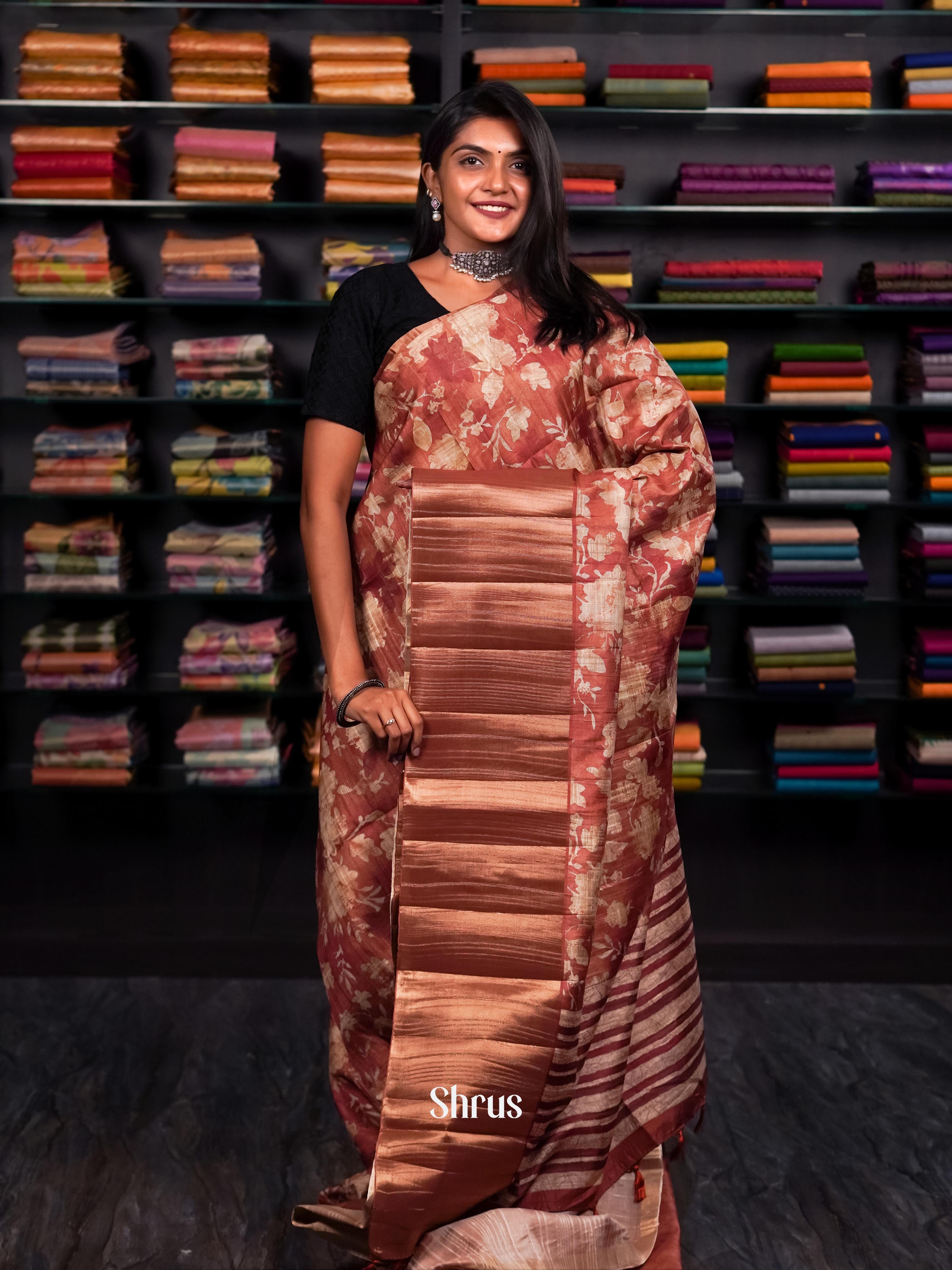 Shades Of Maroon - matka Cotton Saree - Shop on ShrusEternity.com