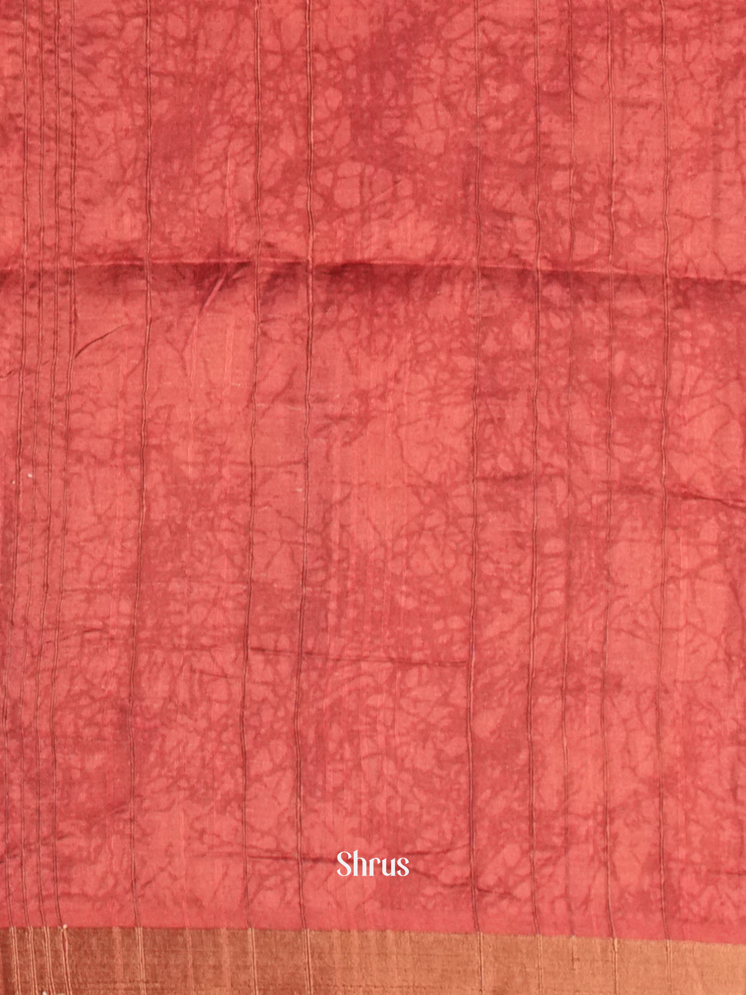 Maroon - Matka Cotton Saree - Shop on ShrusEternity.com