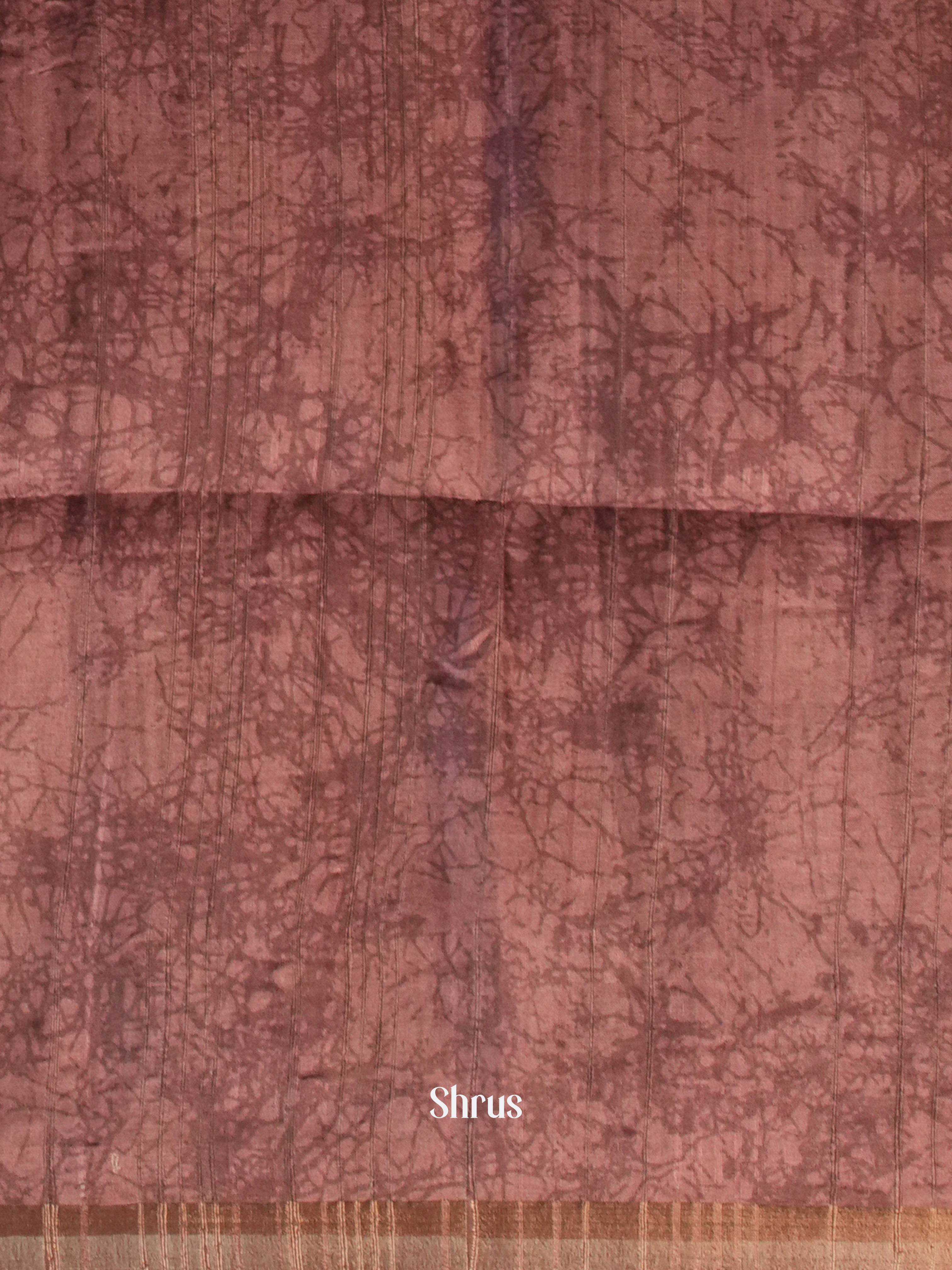 Brown - Matka Cotton Saree - Shop on ShrusEternity.com