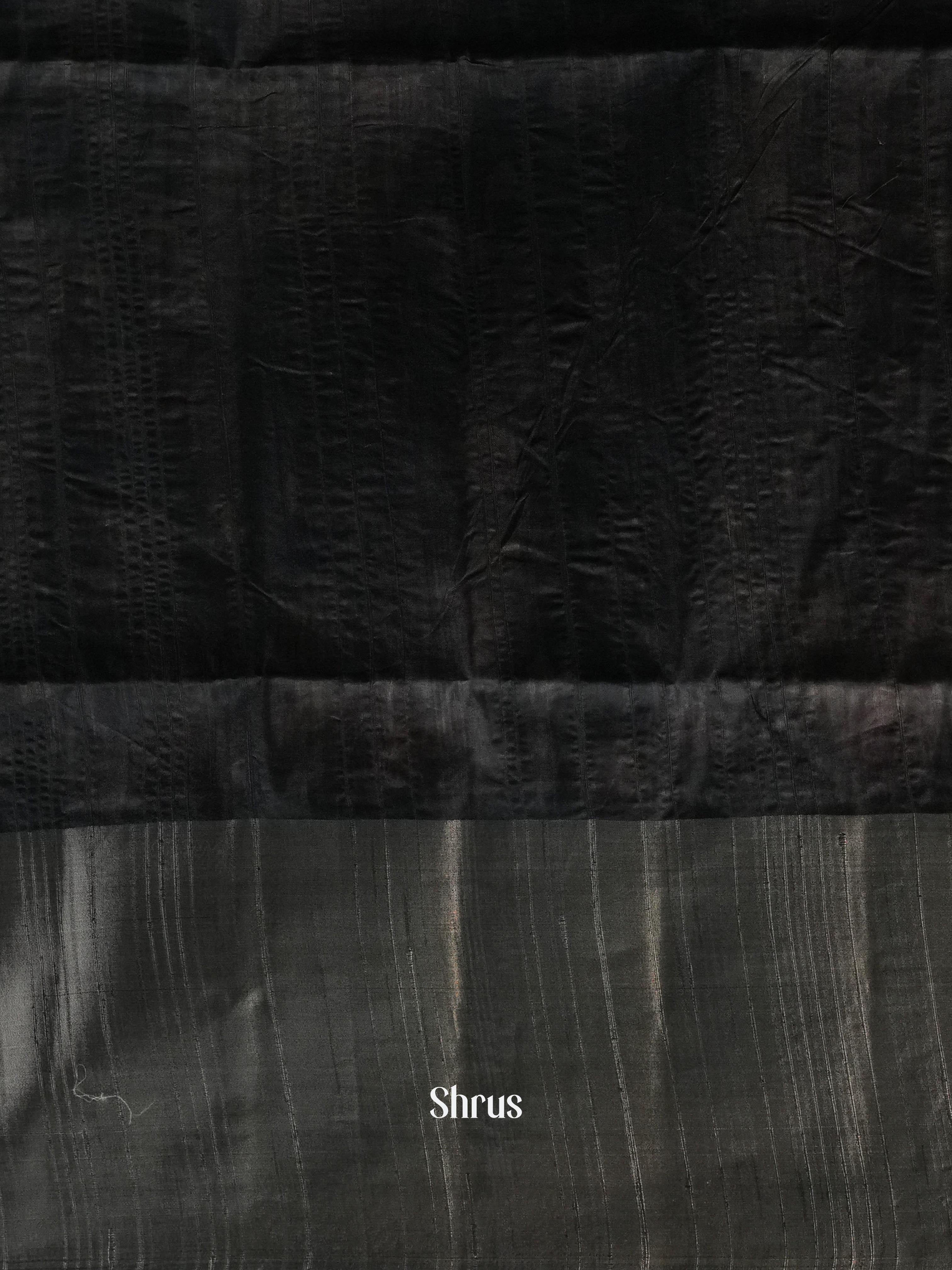 Black- Matka Cotton Saree - Shop on ShrusEternity.com