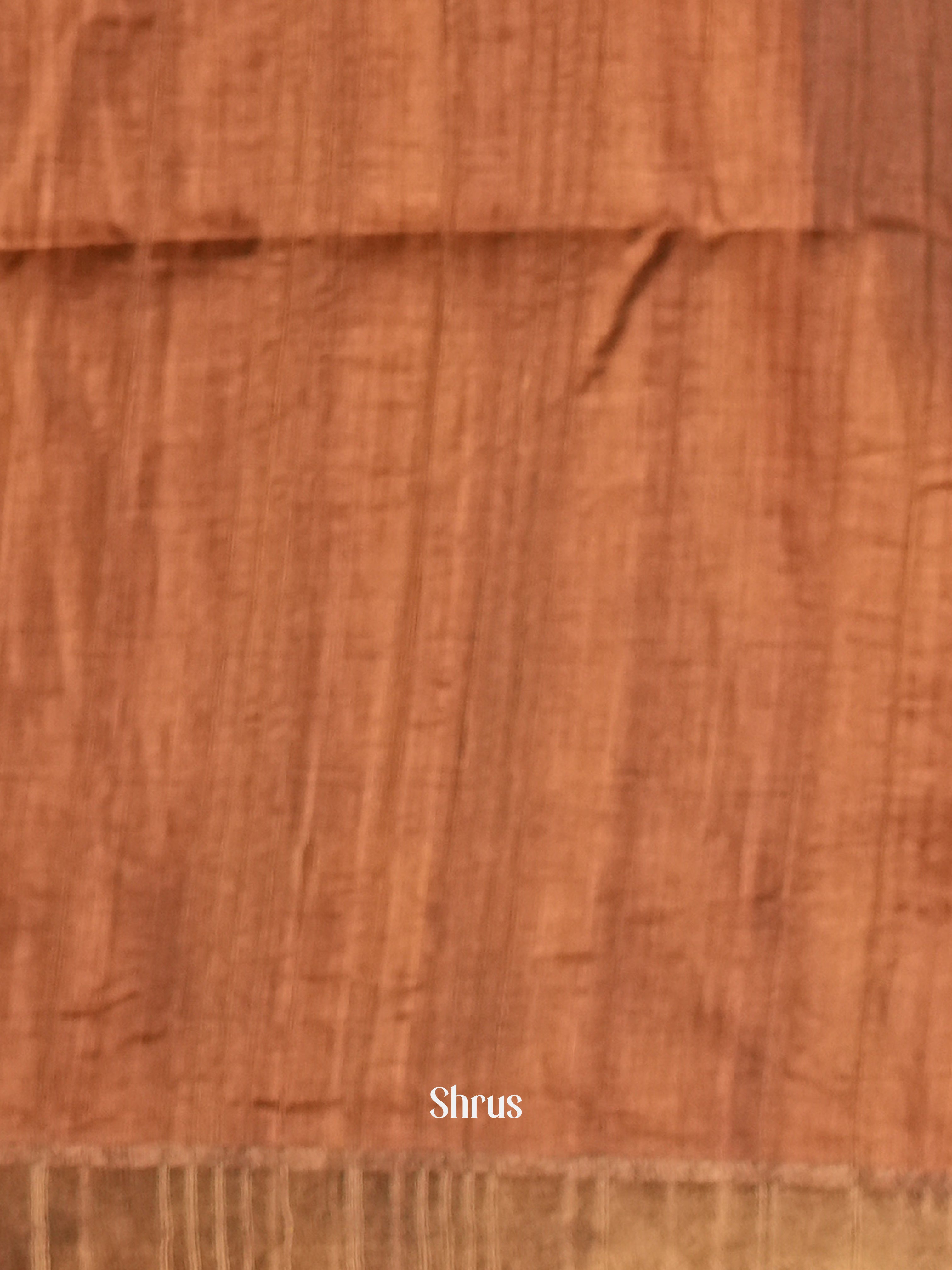 Grey & Brown- Matka Cotton Saree - Shop on ShrusEternity.com
