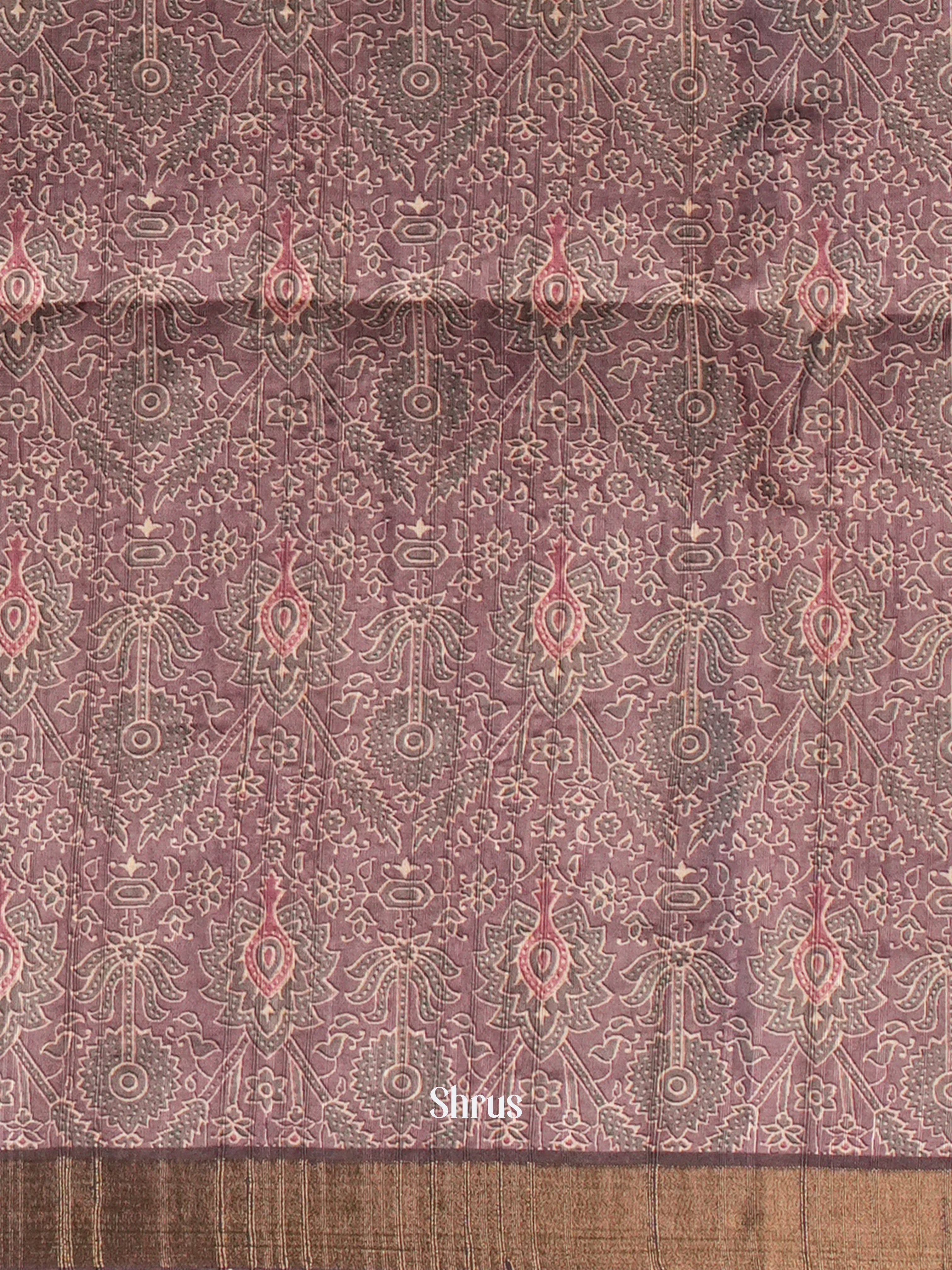 Purple - Matka Cotton Saree - Shop on ShrusEternity.com