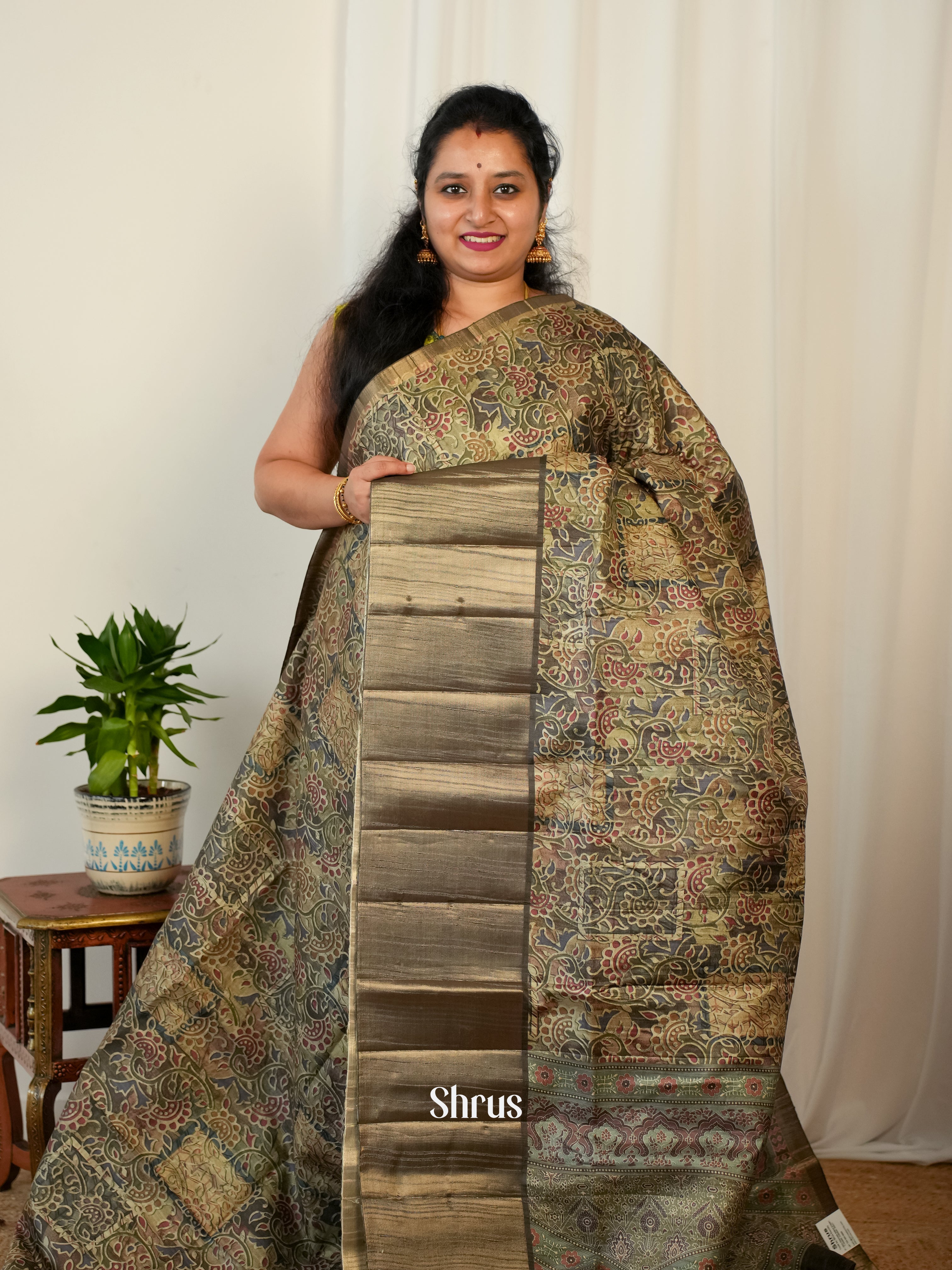 Green - Matka Cotton Saree - Shop on ShrusEternity.com