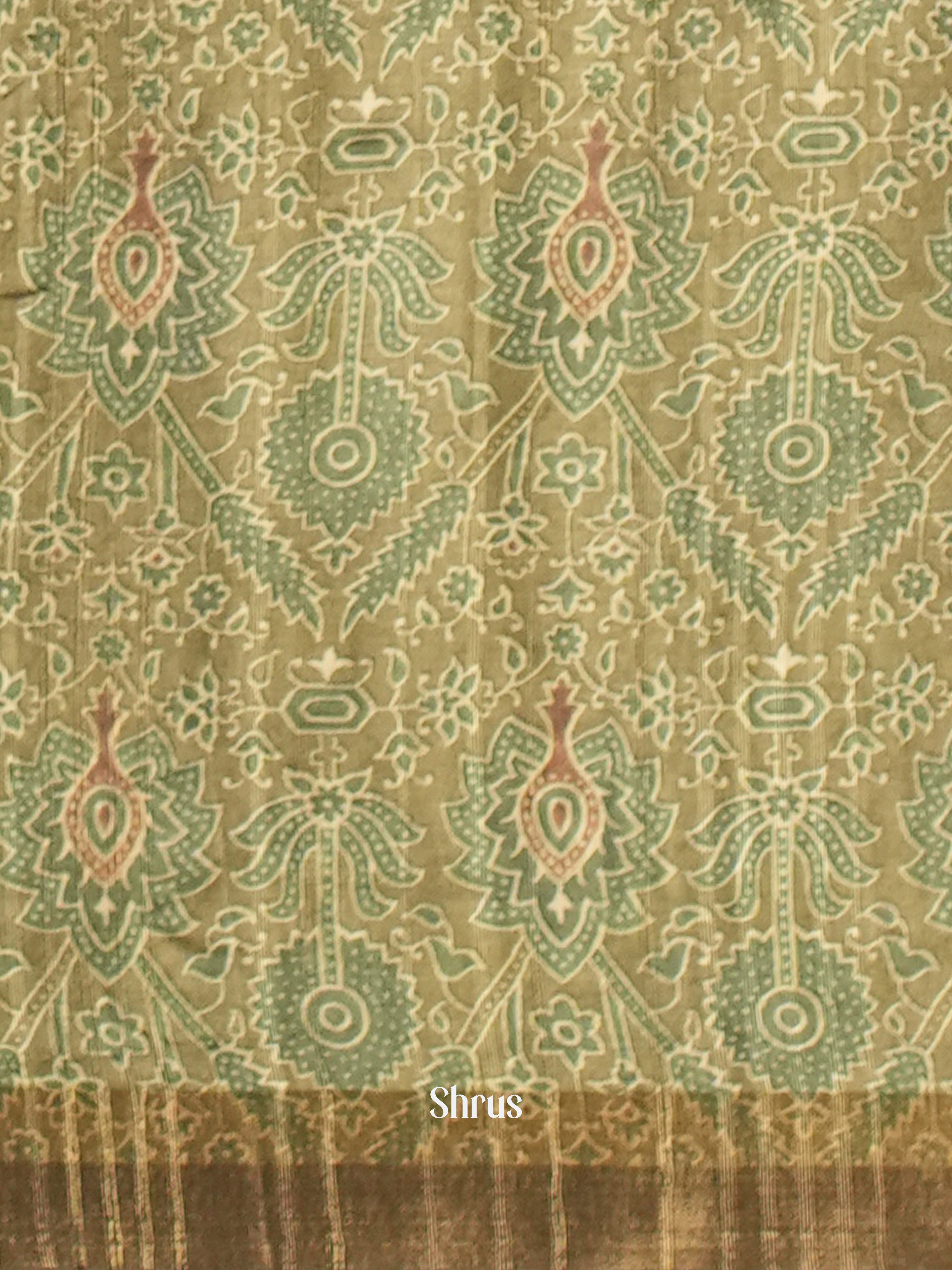 Green - Matka Cotton Saree - Shop on ShrusEternity.com