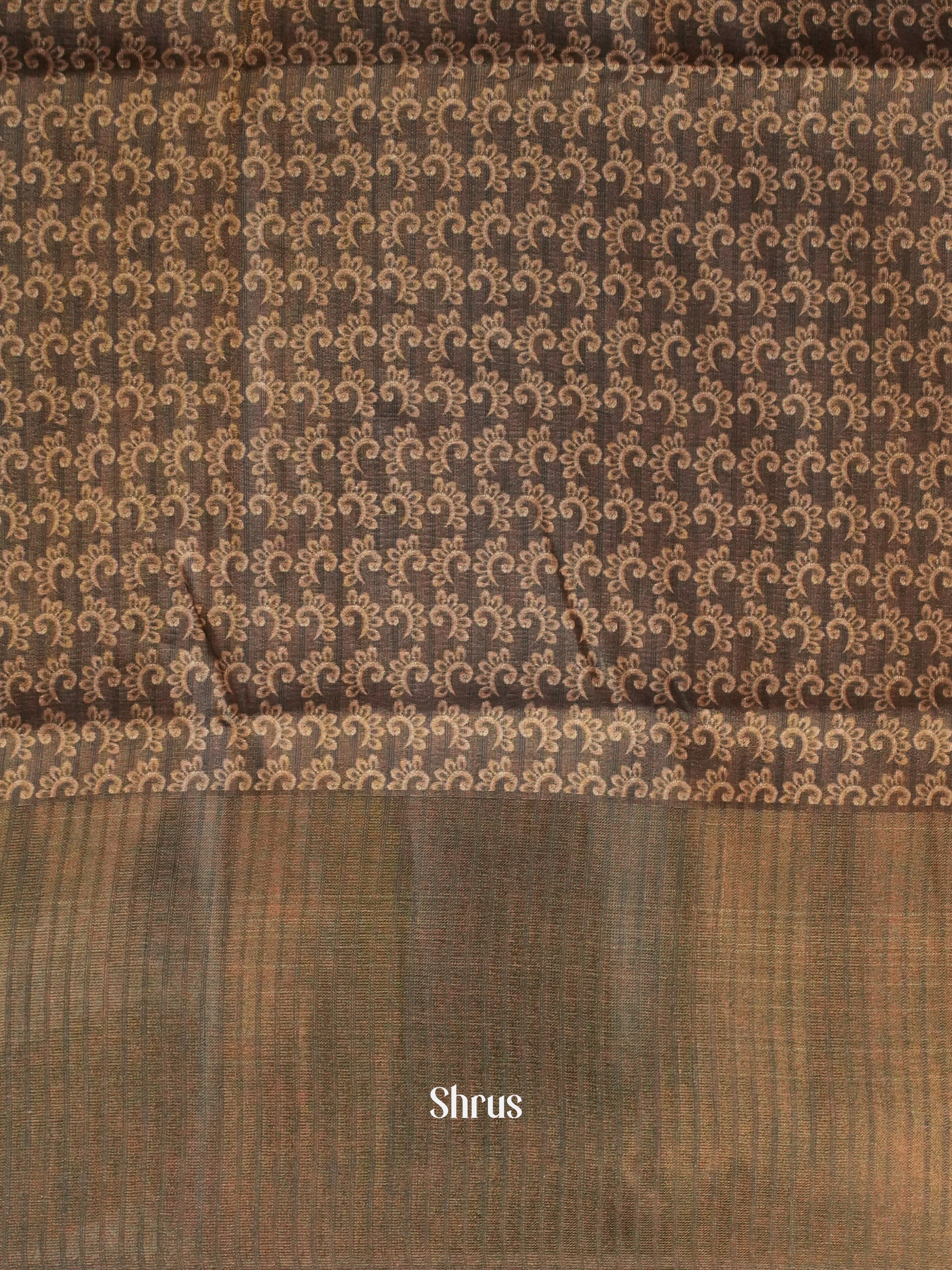 Brown- Matka Cotton Saree - Shop on ShrusEternity.com