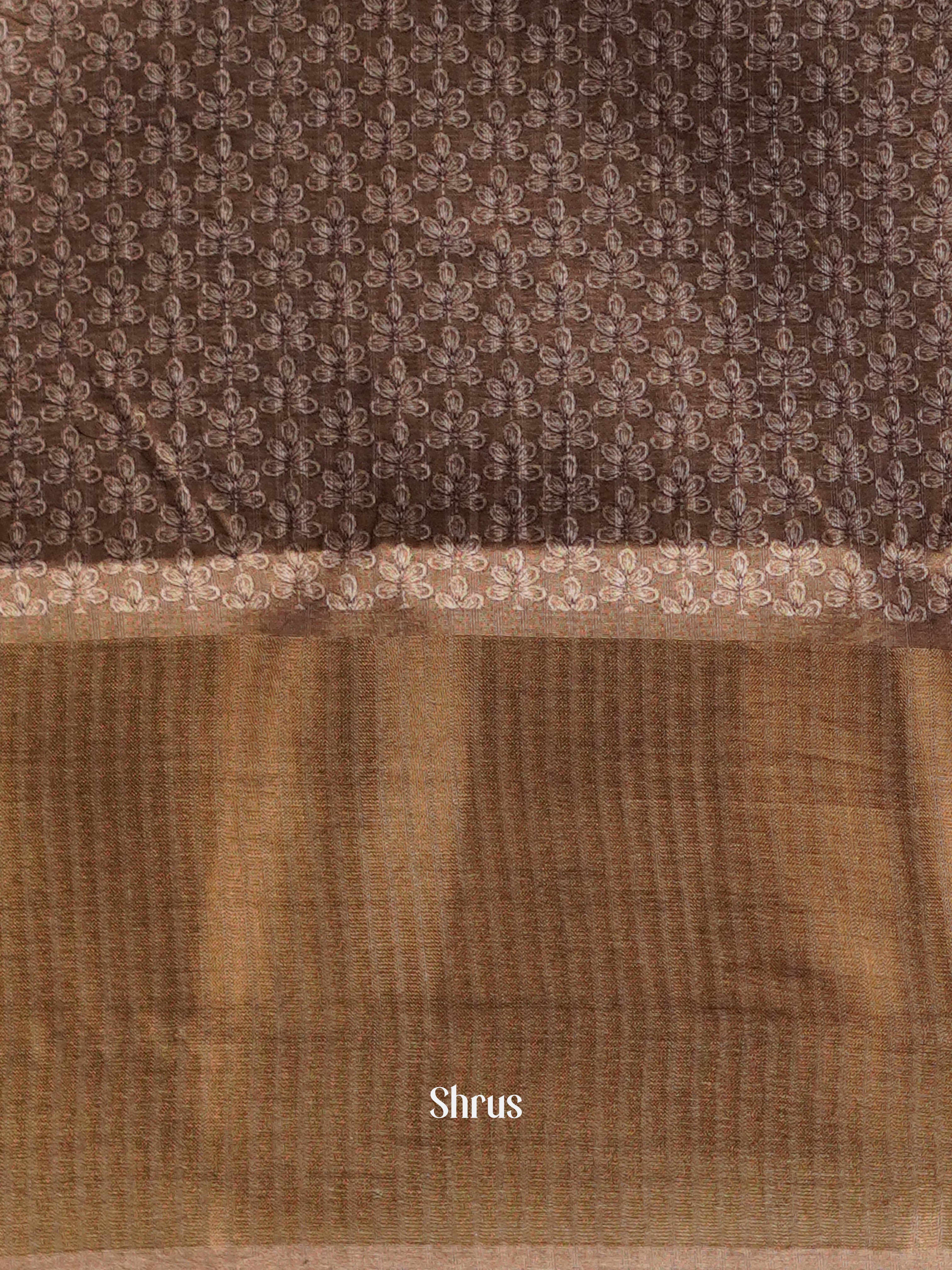 Glitterring Olive Green - matka Cotton Saree - Shop on ShrusEternity.com