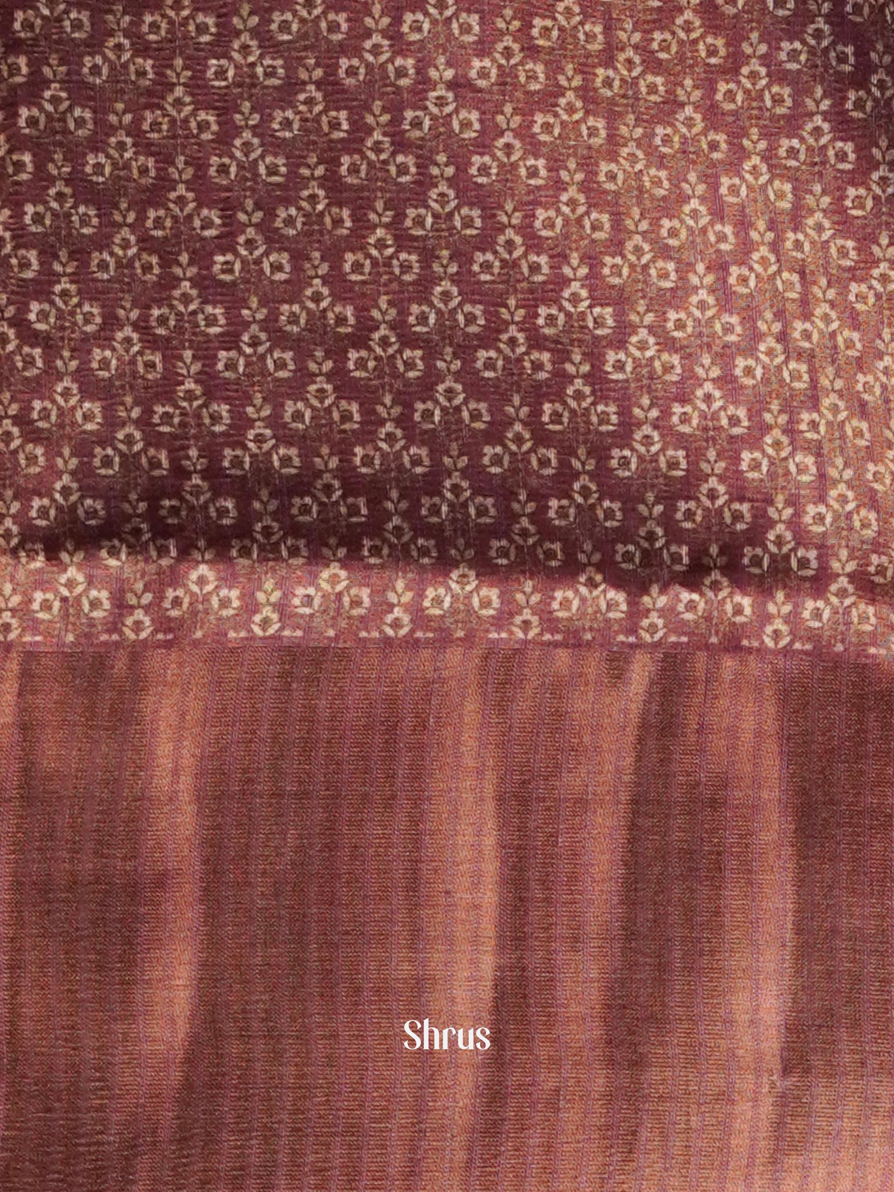 Dark Peachy Pink - matka Cotton Saree - Shop on ShrusEternity.com
