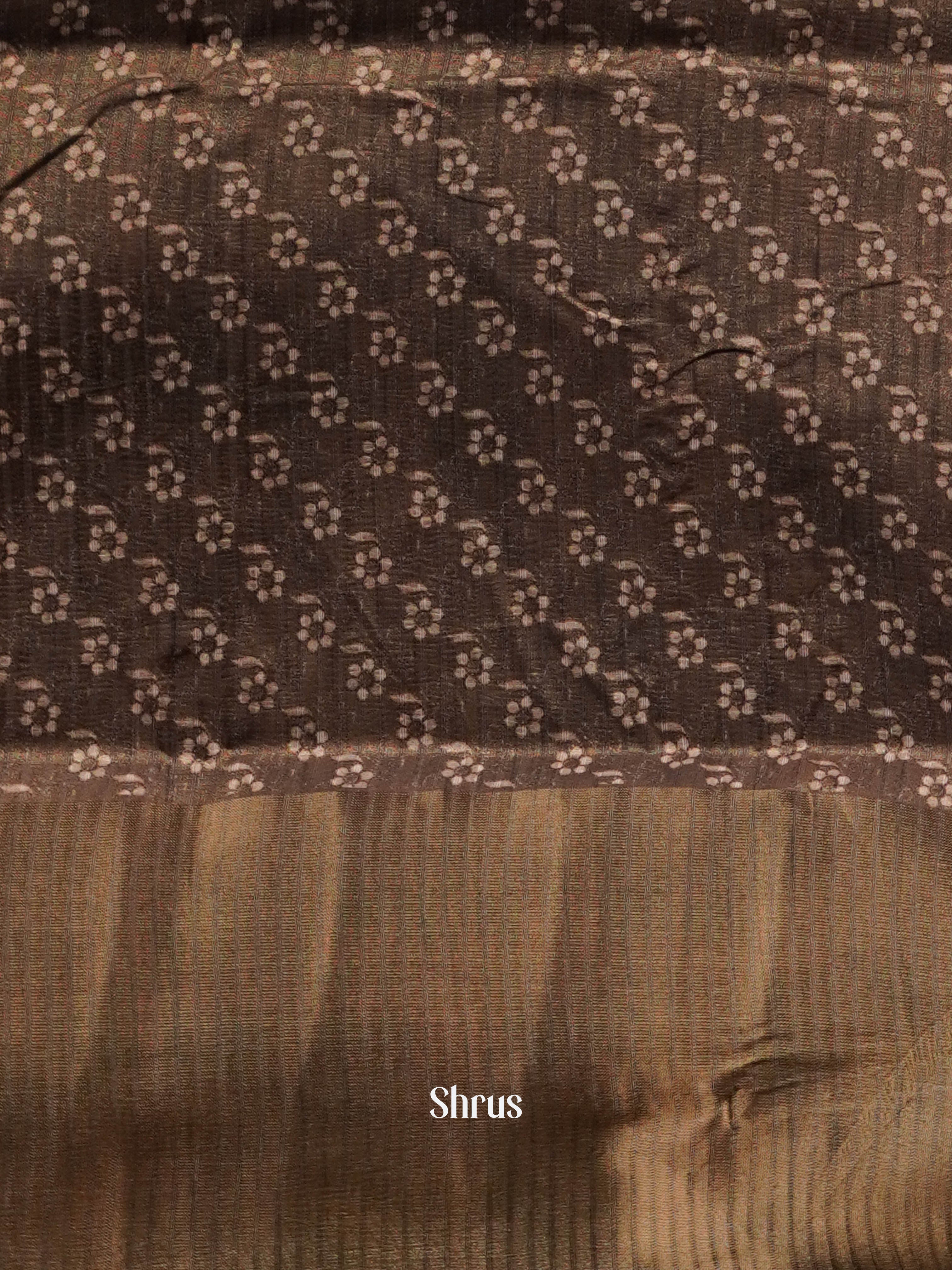 Glitterring Dark Olive Green - matka Cotton Saree - Shop on ShrusEternity.com