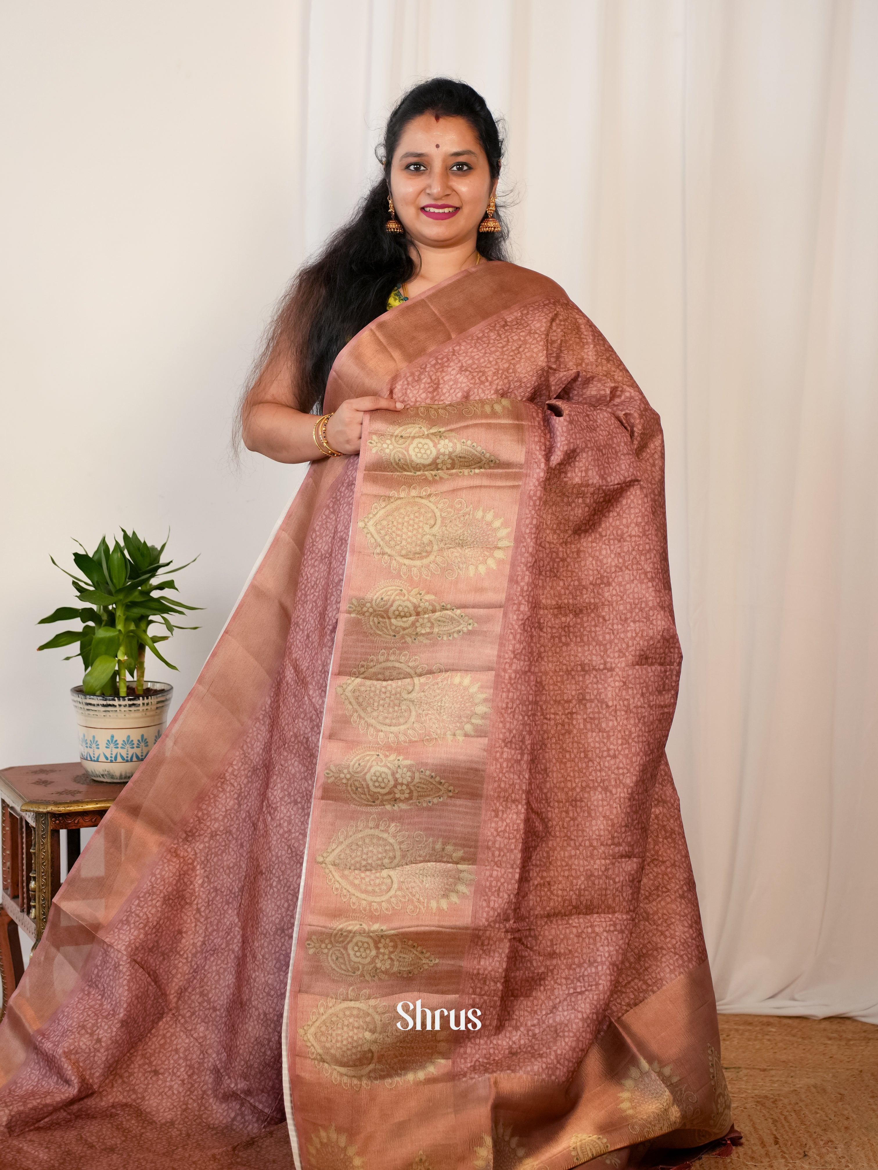 Onion Peel - Matka Cotton Saree - Shop on ShrusEternity.com