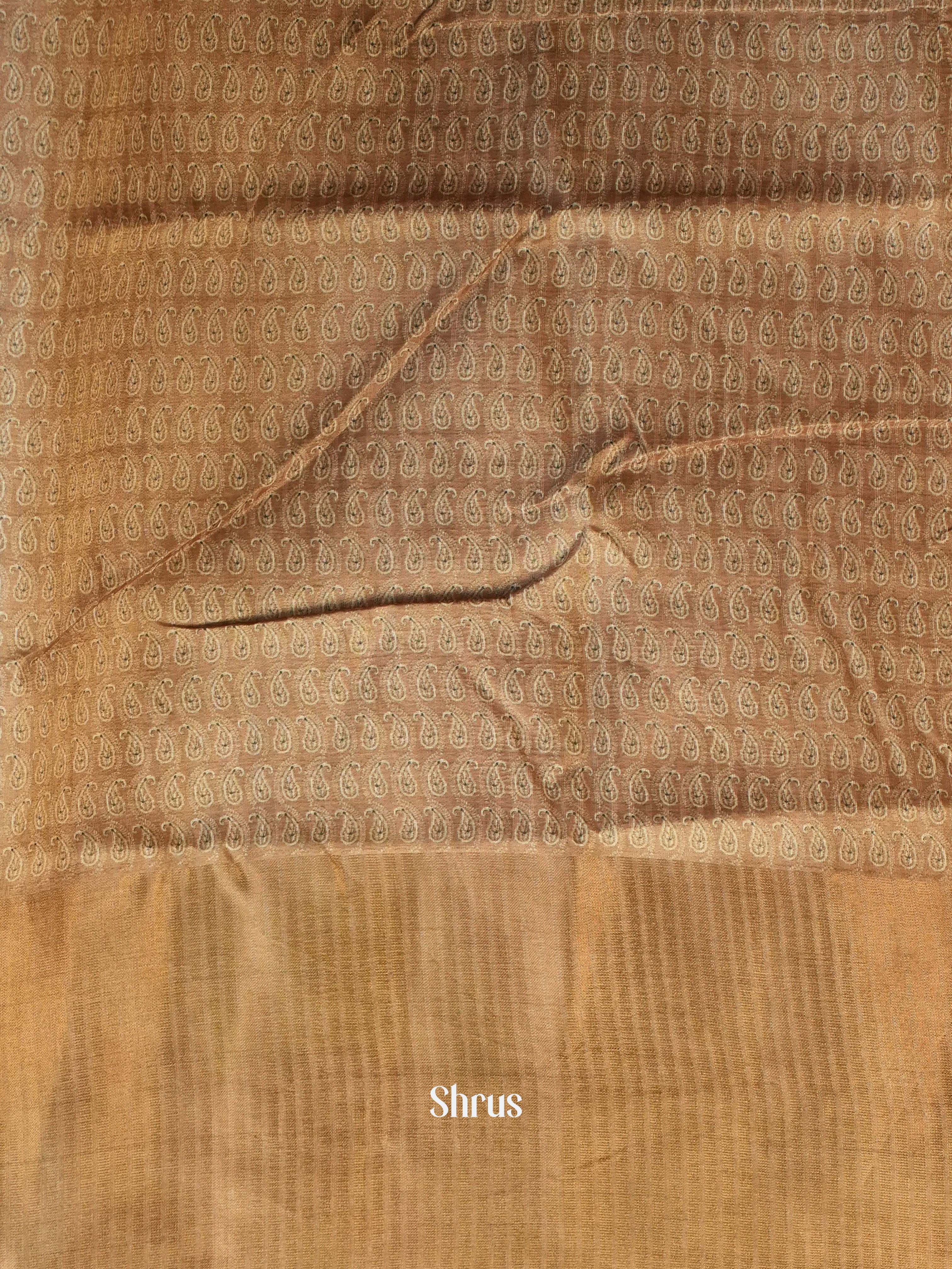 Brown - Matka Cotton Saree - Shop on ShrusEternity.com