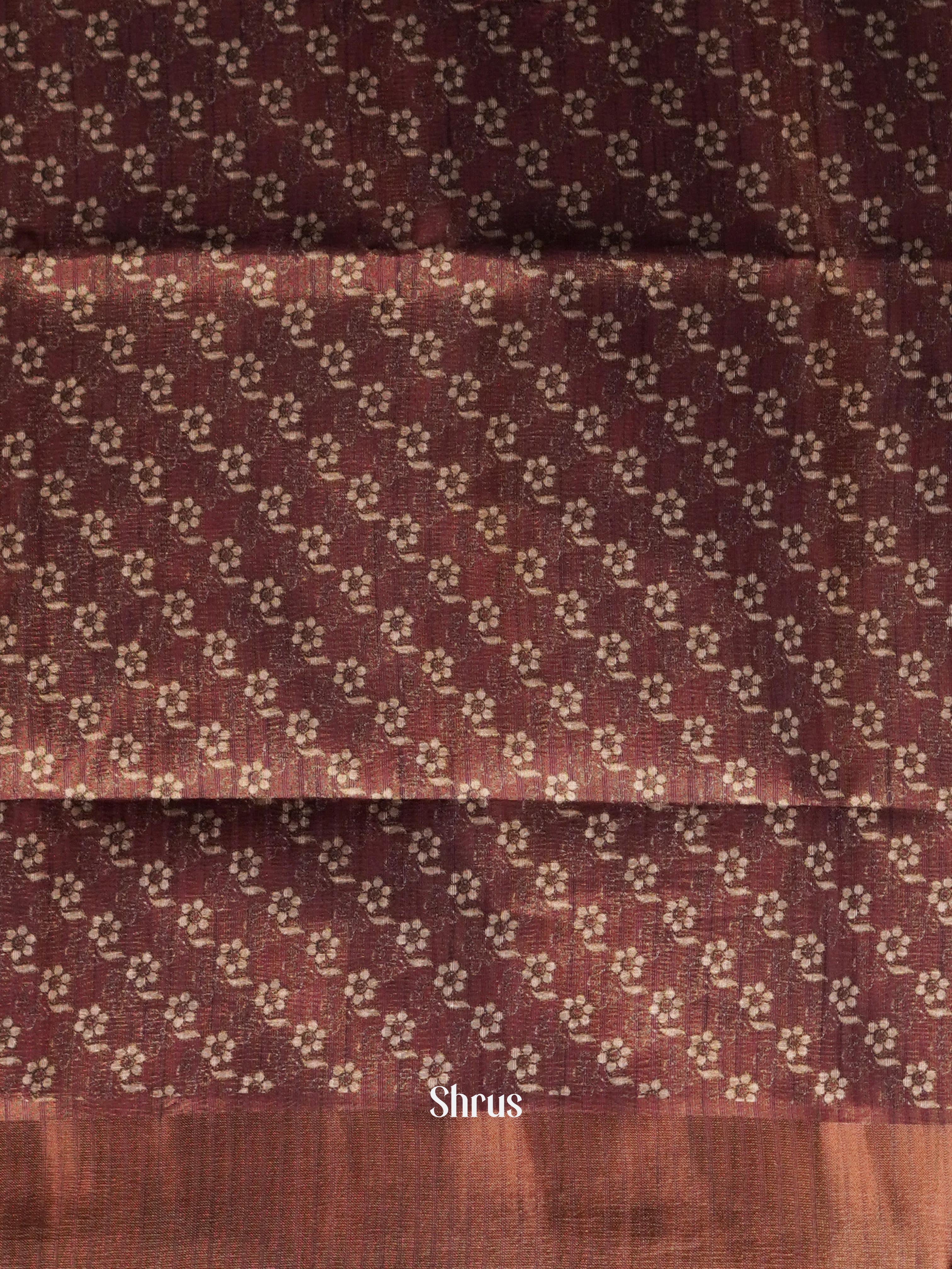 Brown - matka Cotton Saree - Shop on ShrusEternity.com