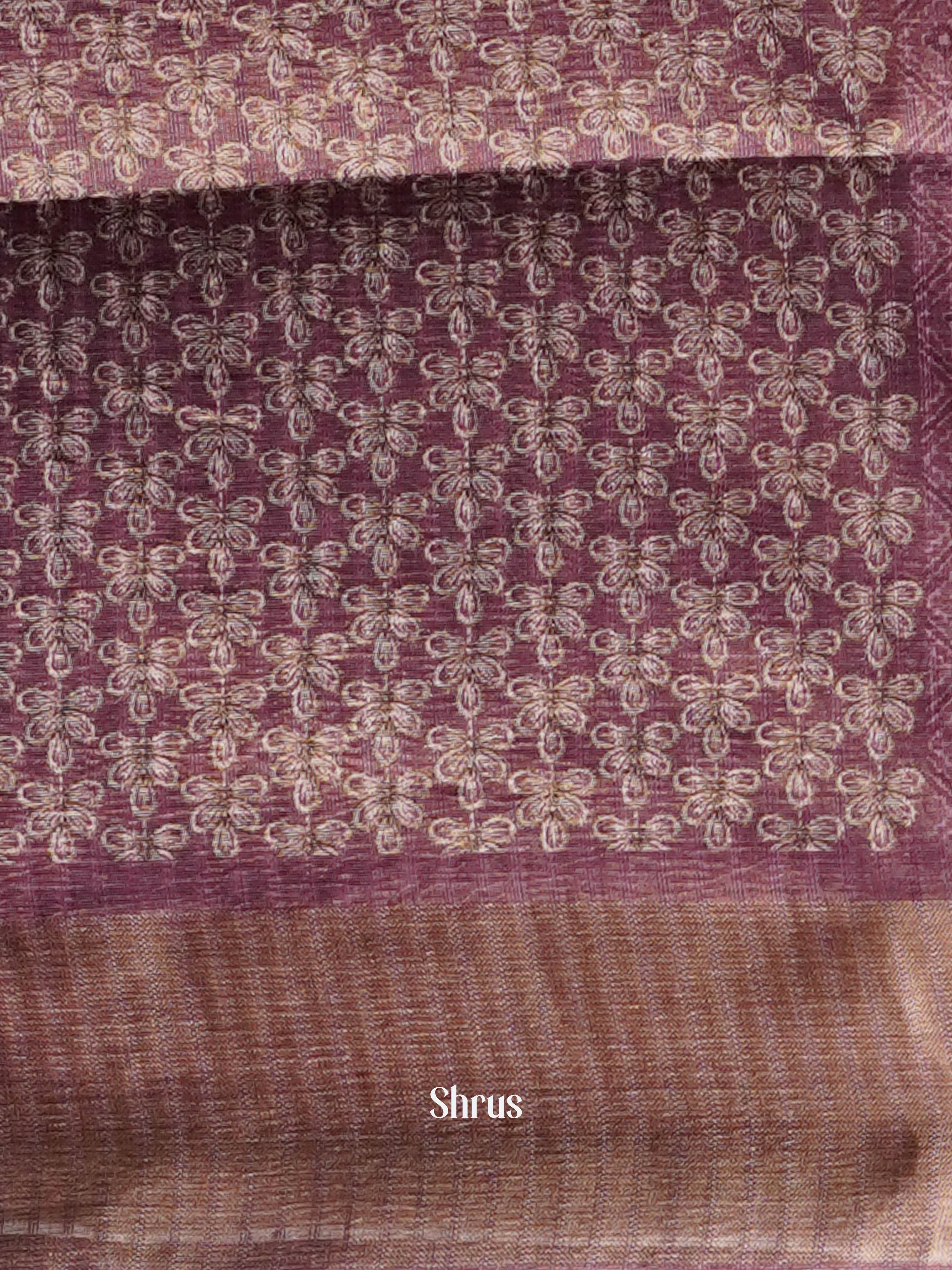 Dark Onion Pink - matka Cotton Saree - Shop on ShrusEternity.com