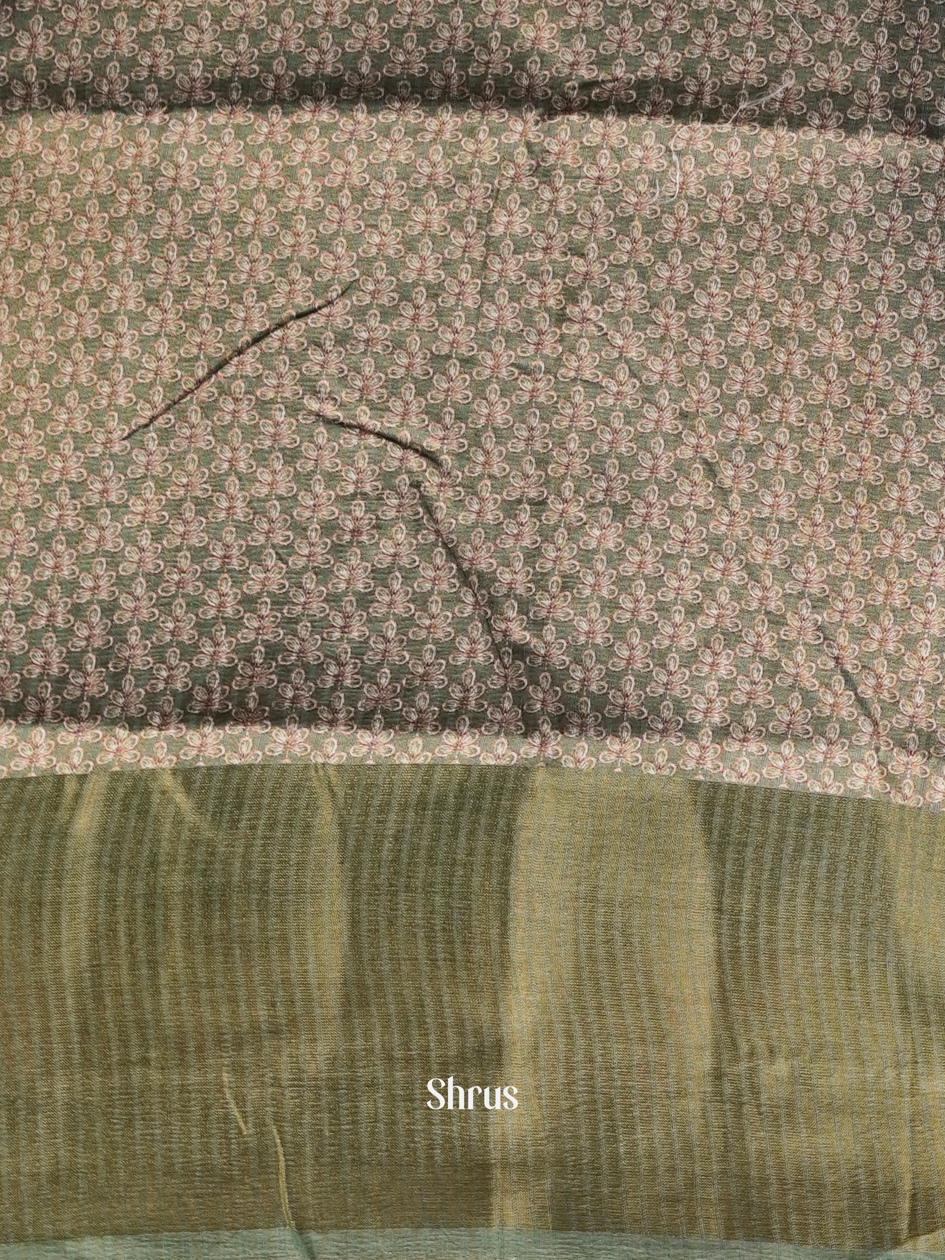 Glitterring green - matka Cotton Saree - Shop on ShrusEternity.com
