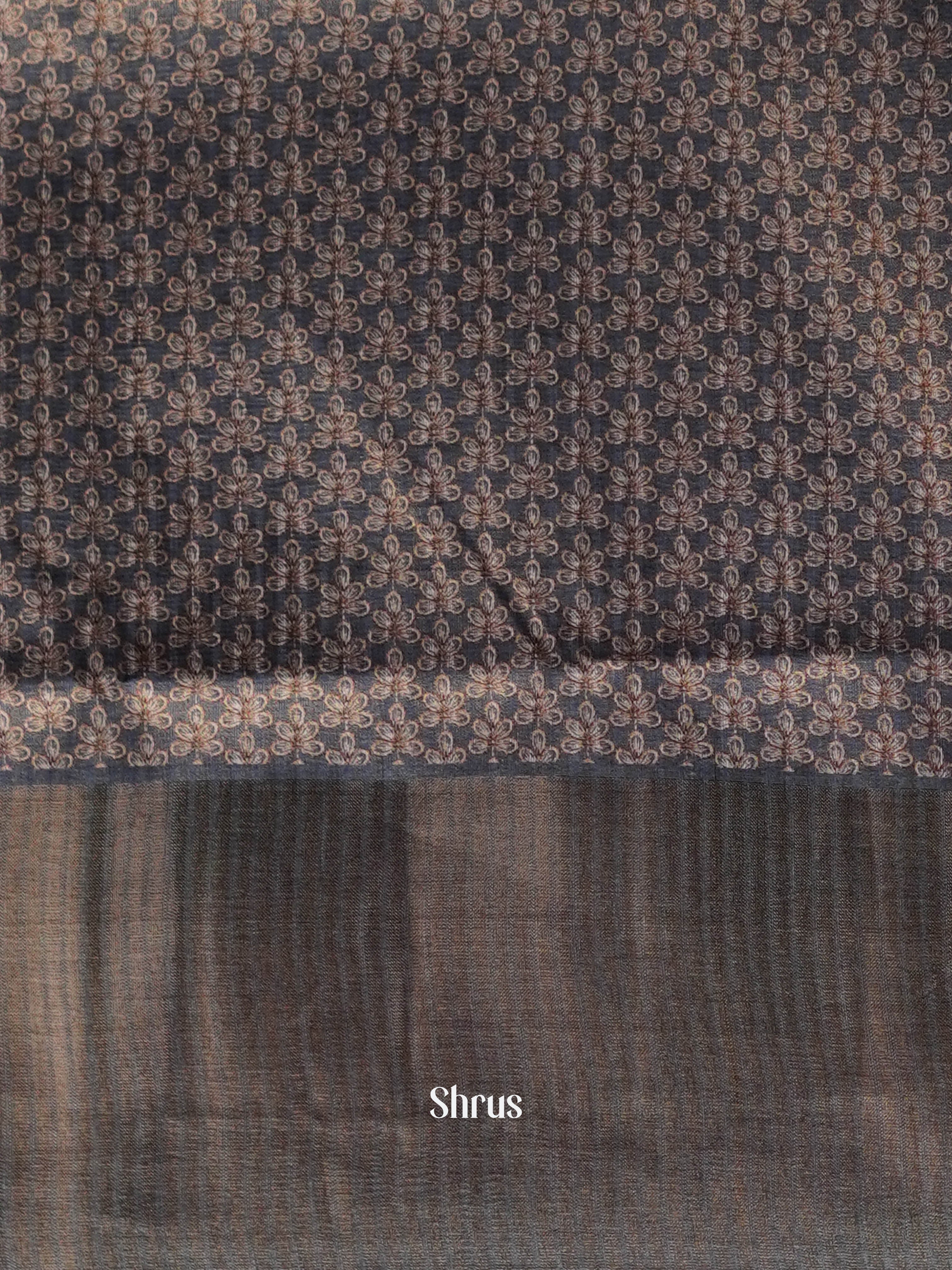 Grey - matka Cotton Saree - Shop on ShrusEternity.com