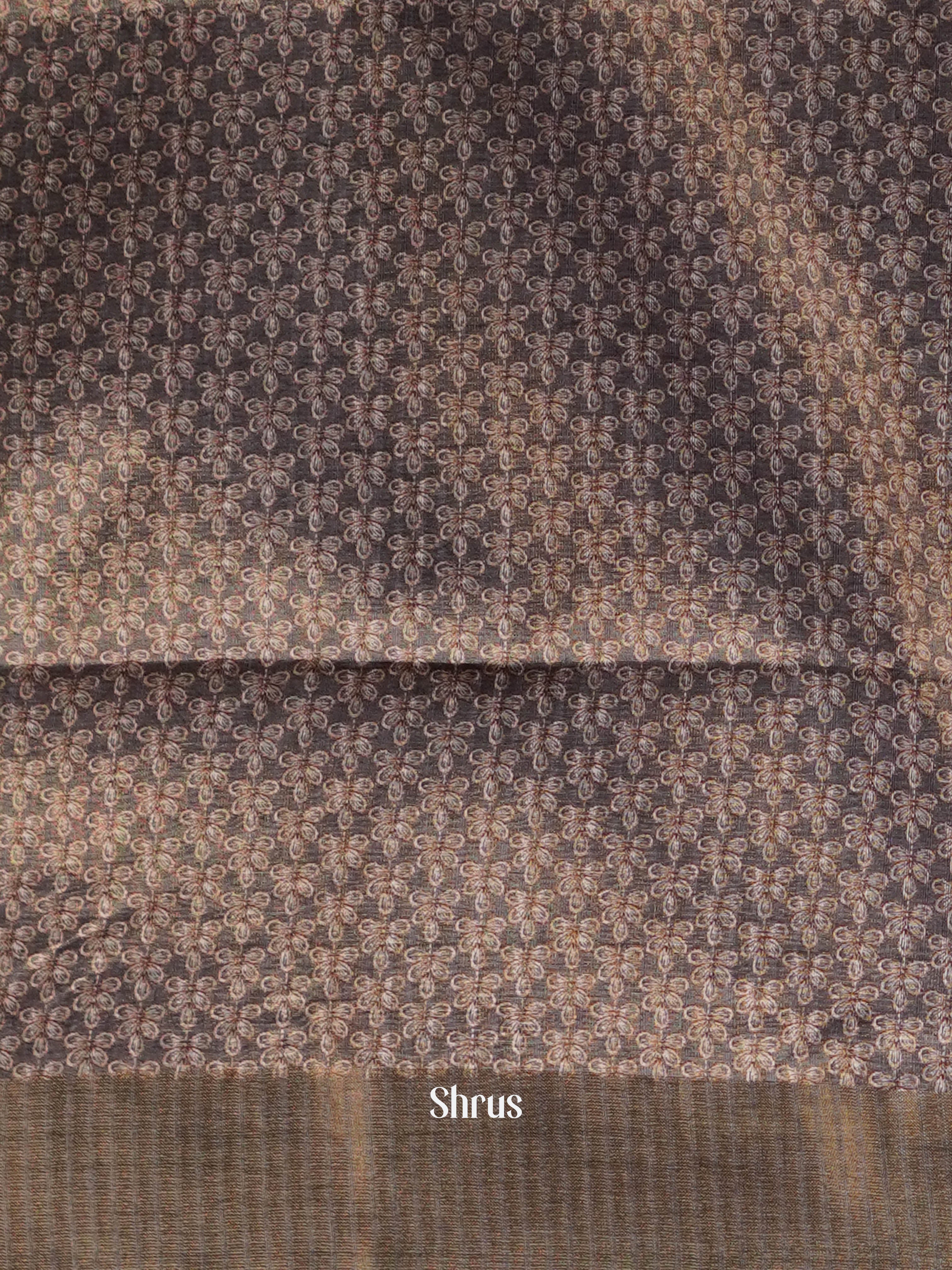 Glitterring Grey - matka Cotton Saree - Shop on ShrusEternity.com