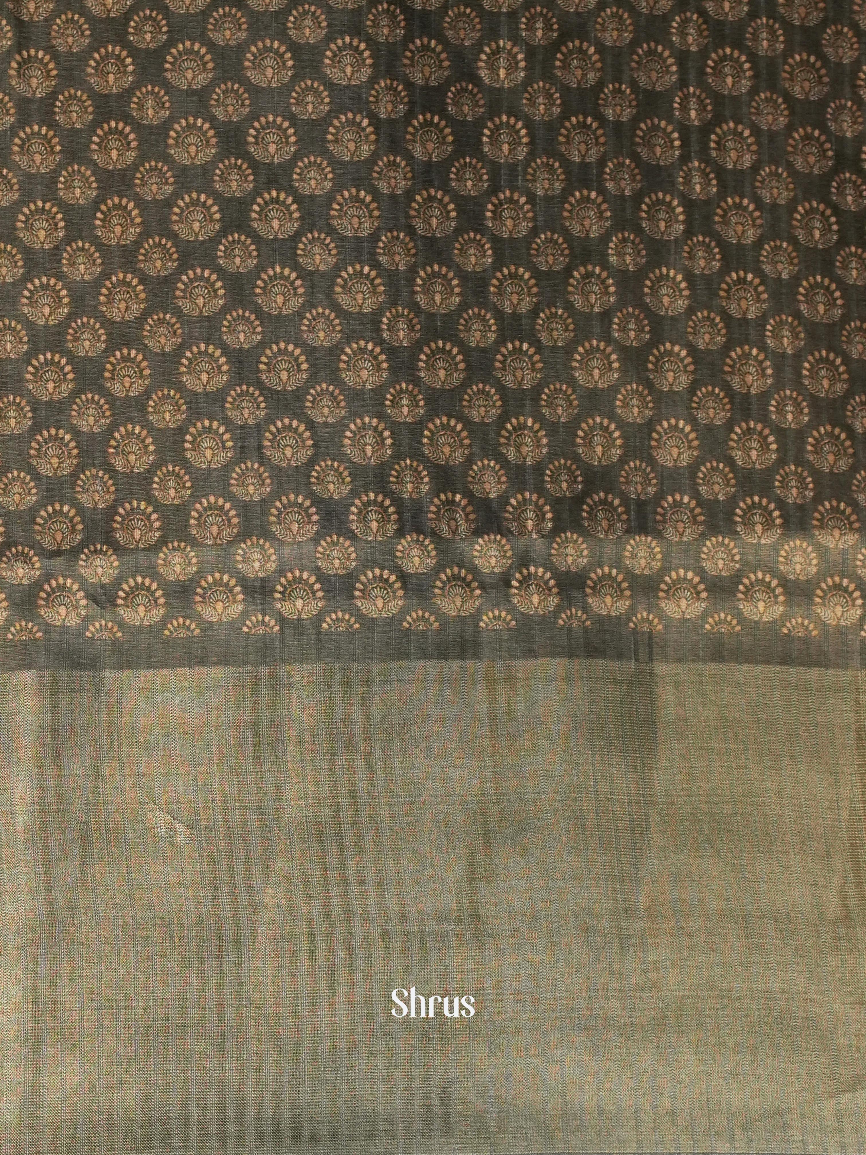 Grey - matka Cotton Saree - Shop on ShrusEternity.com