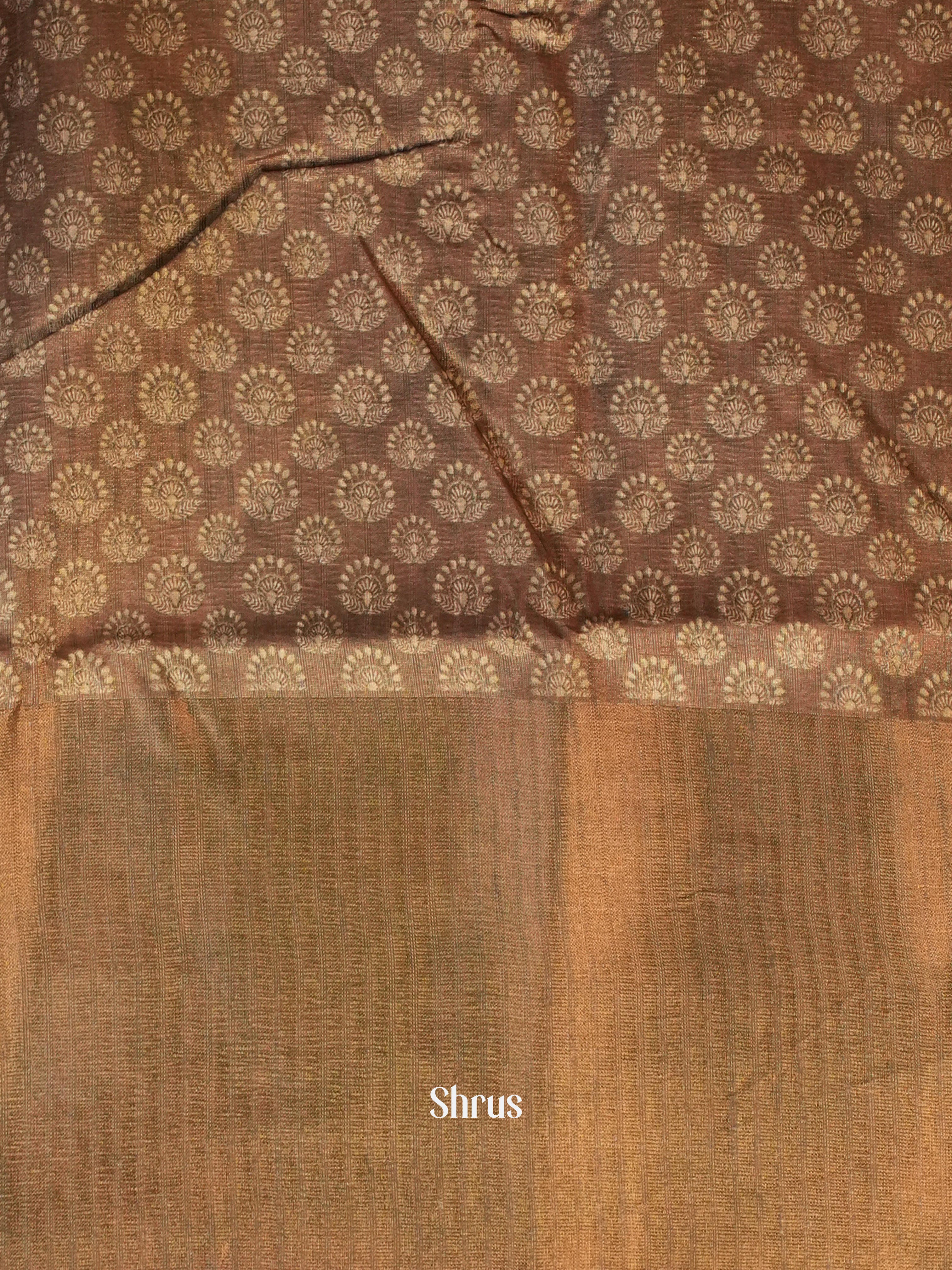 Brown - Matka Cotton Saree - Shop on ShrusEternity.com